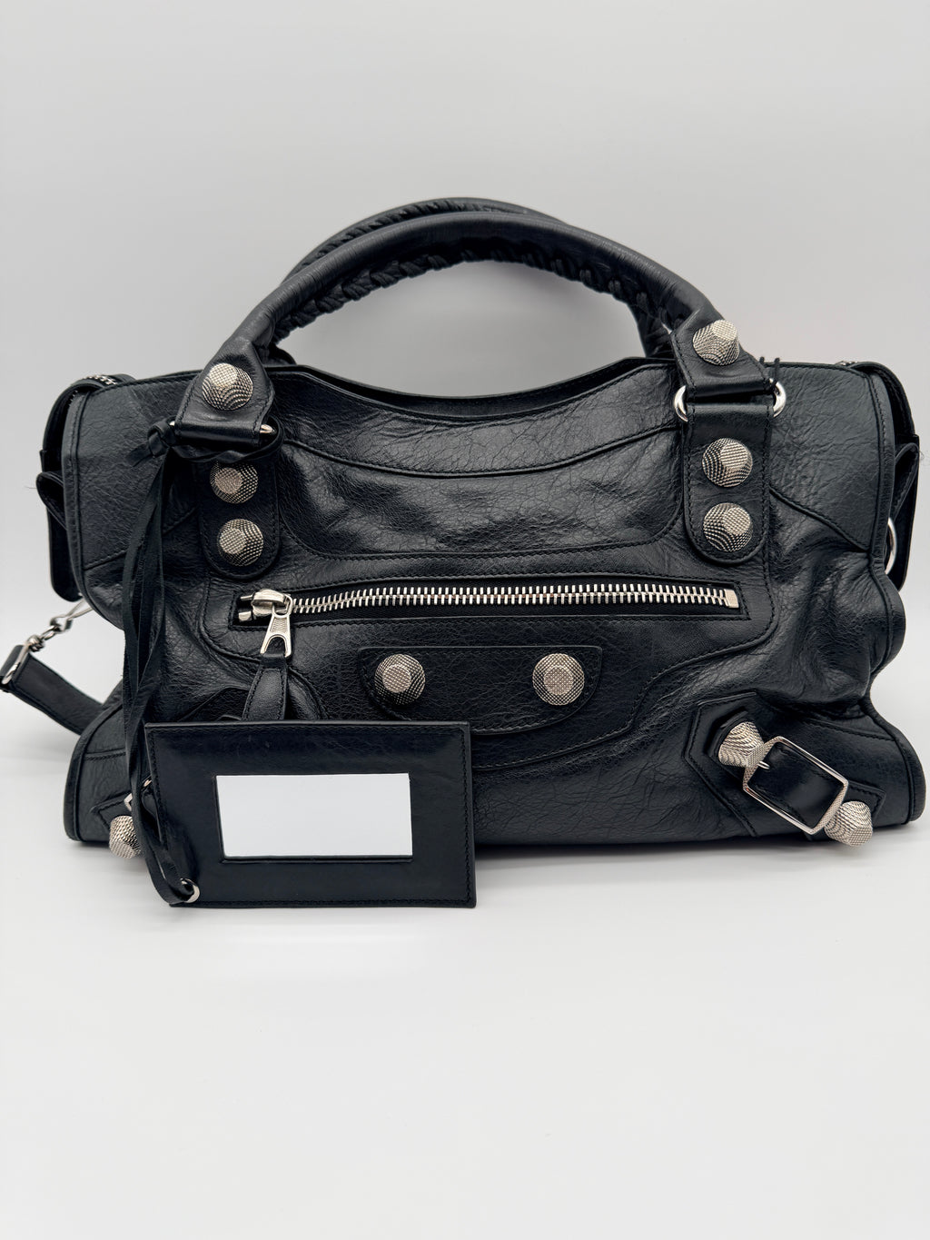 Balenciaga Classic City Bag in Black — Giant Silver Hardware