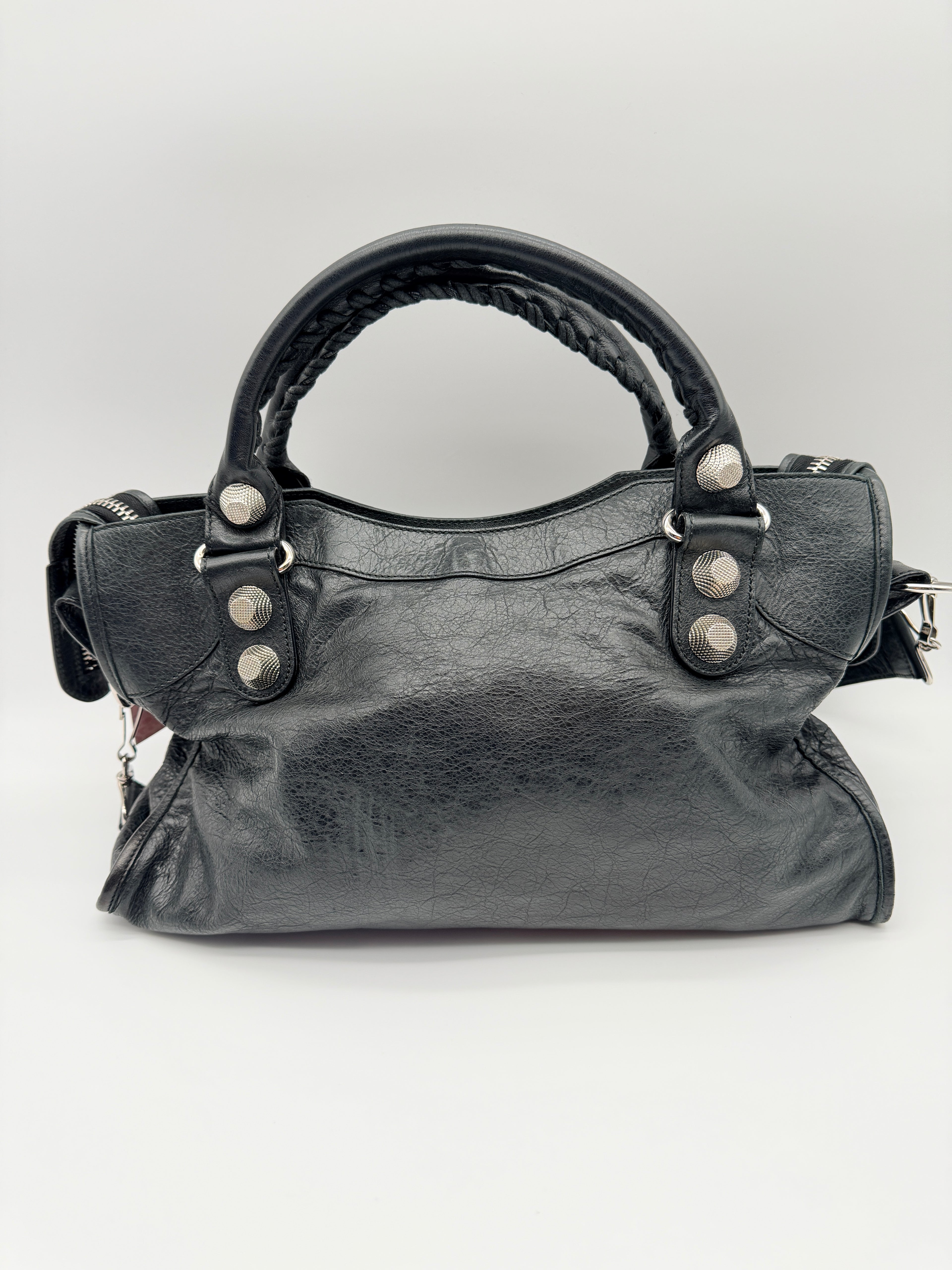 Balenciaga Classic City Bag in Black — Giant Silver Hardware