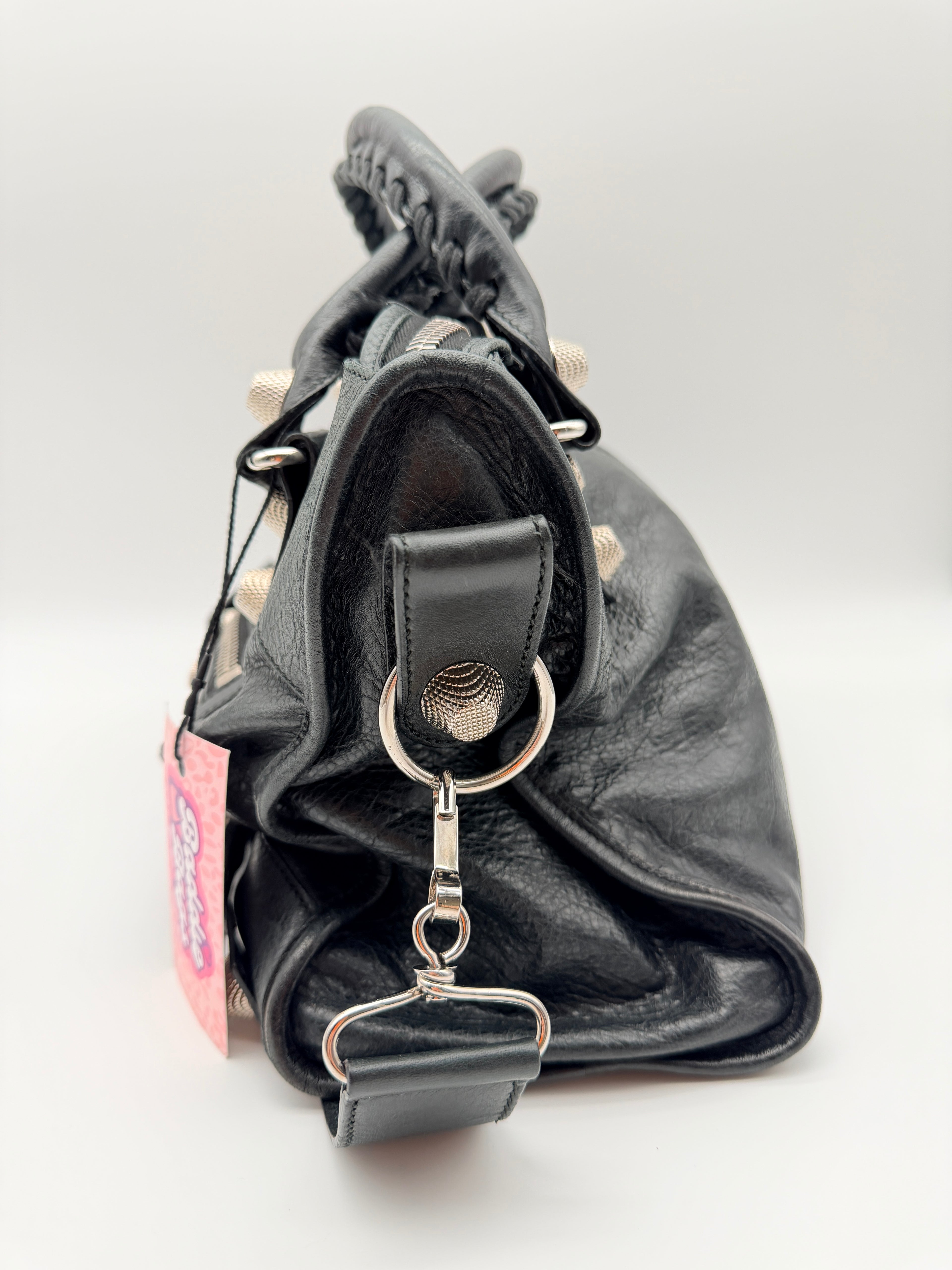 Balenciaga Classic City Bag in Black — Giant Silver Hardware