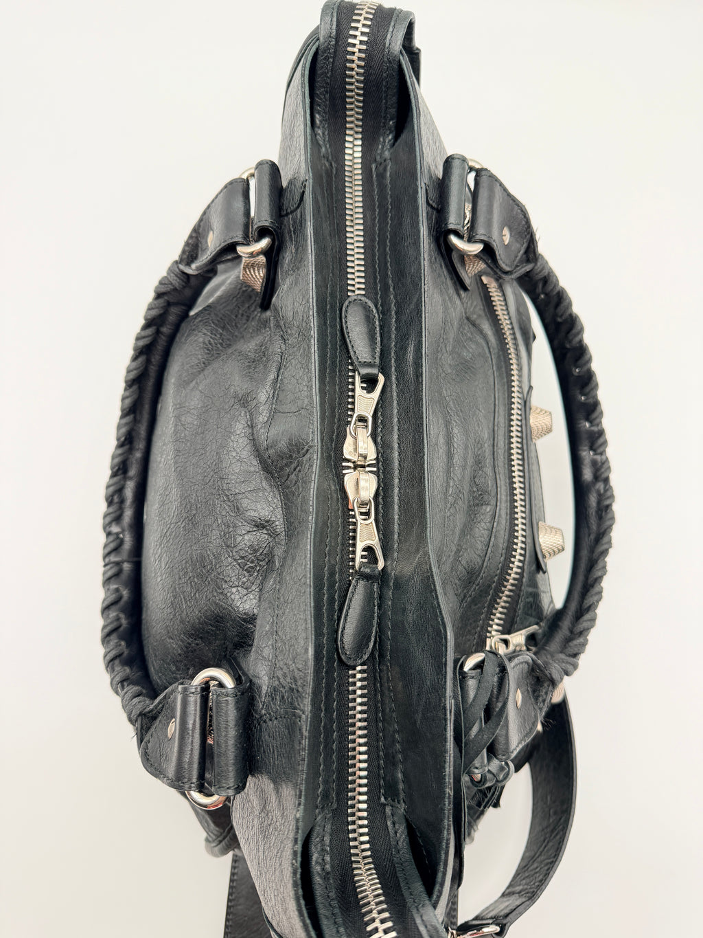Balenciaga Classic City Bag in Black — Giant Silver Hardware