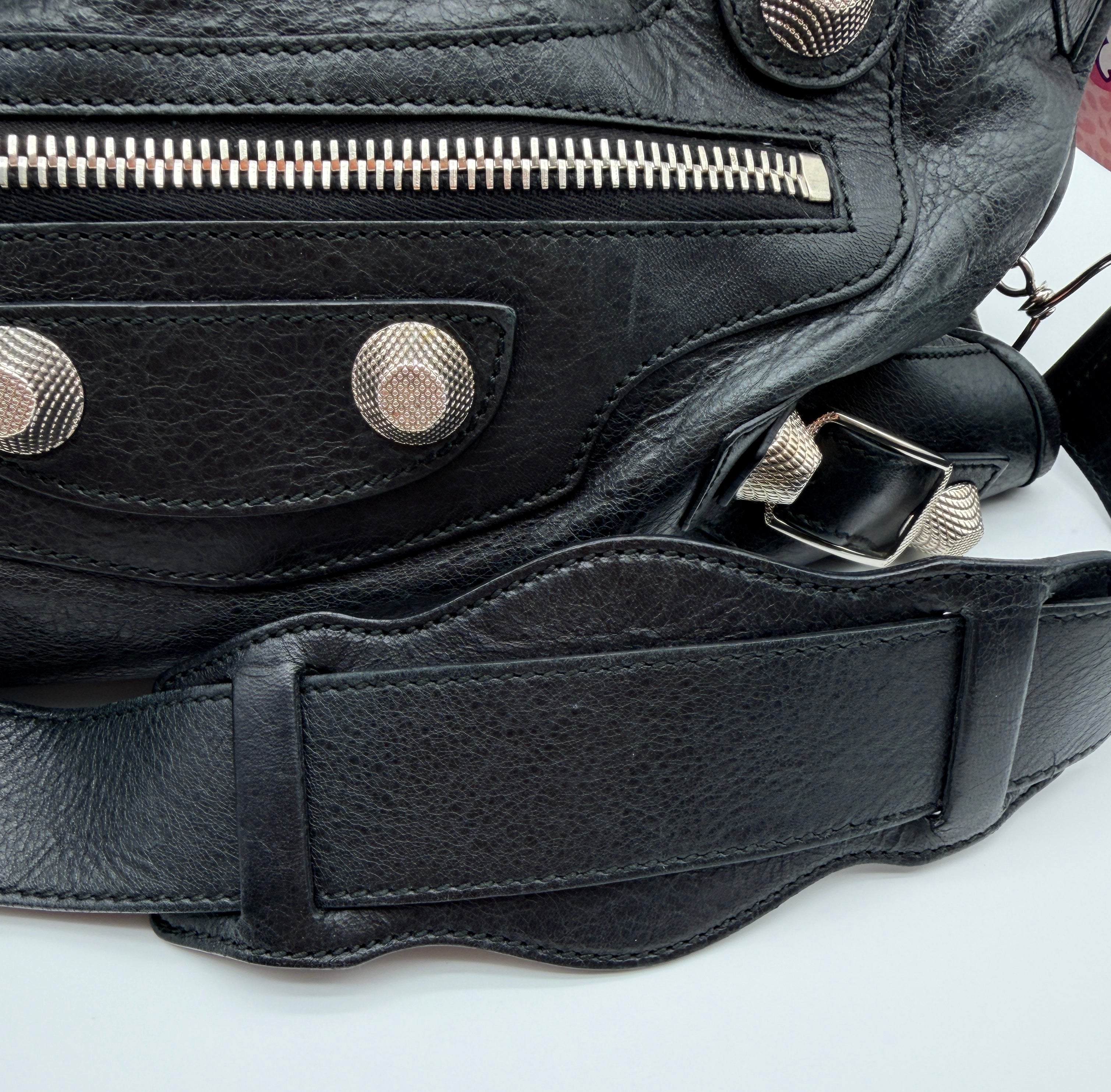 Balenciaga Classic City Bag in Black — Giant Silver Hardware