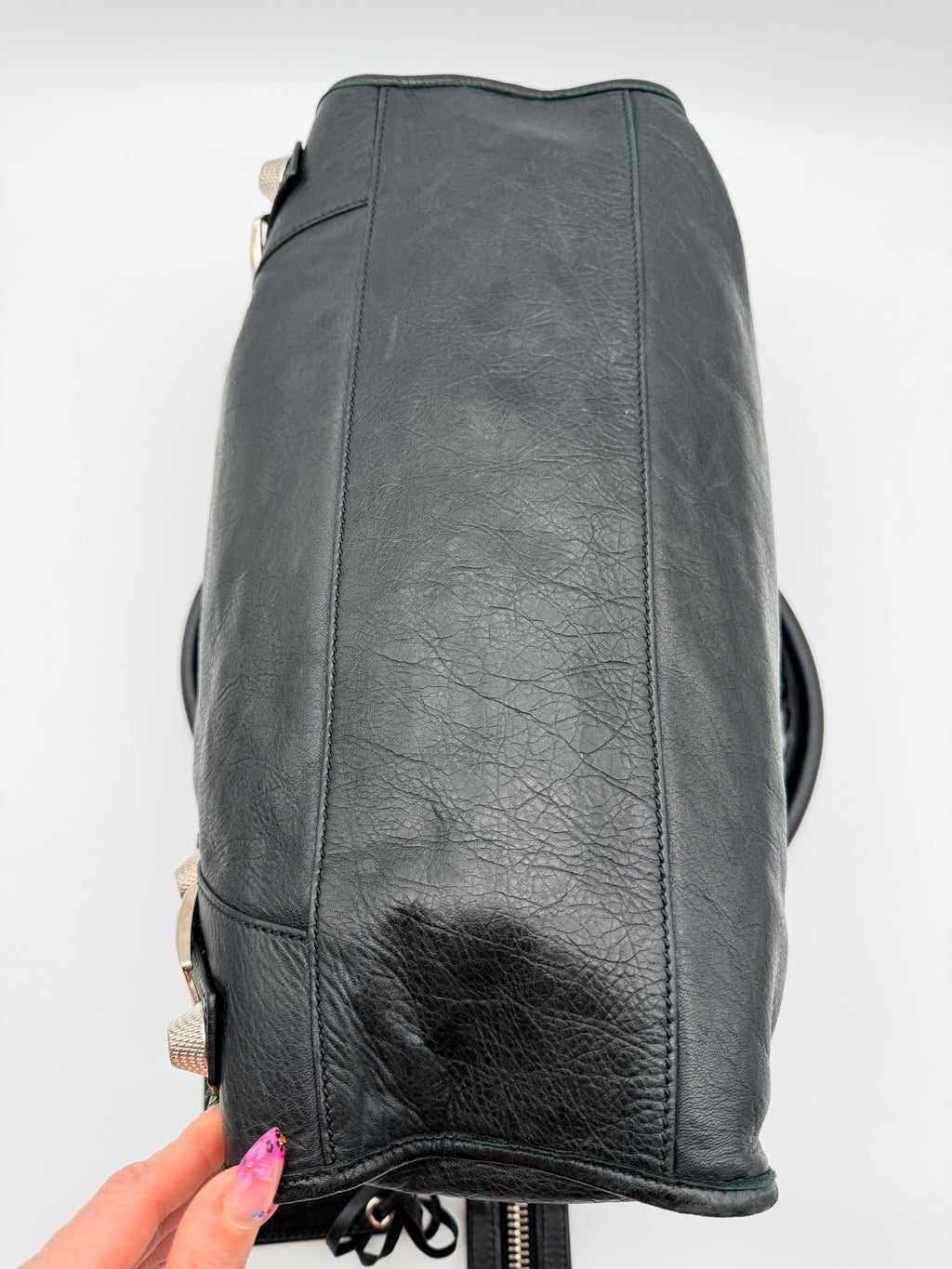 Balenciaga Classic City Bag in Black — Giant Silver Hardware