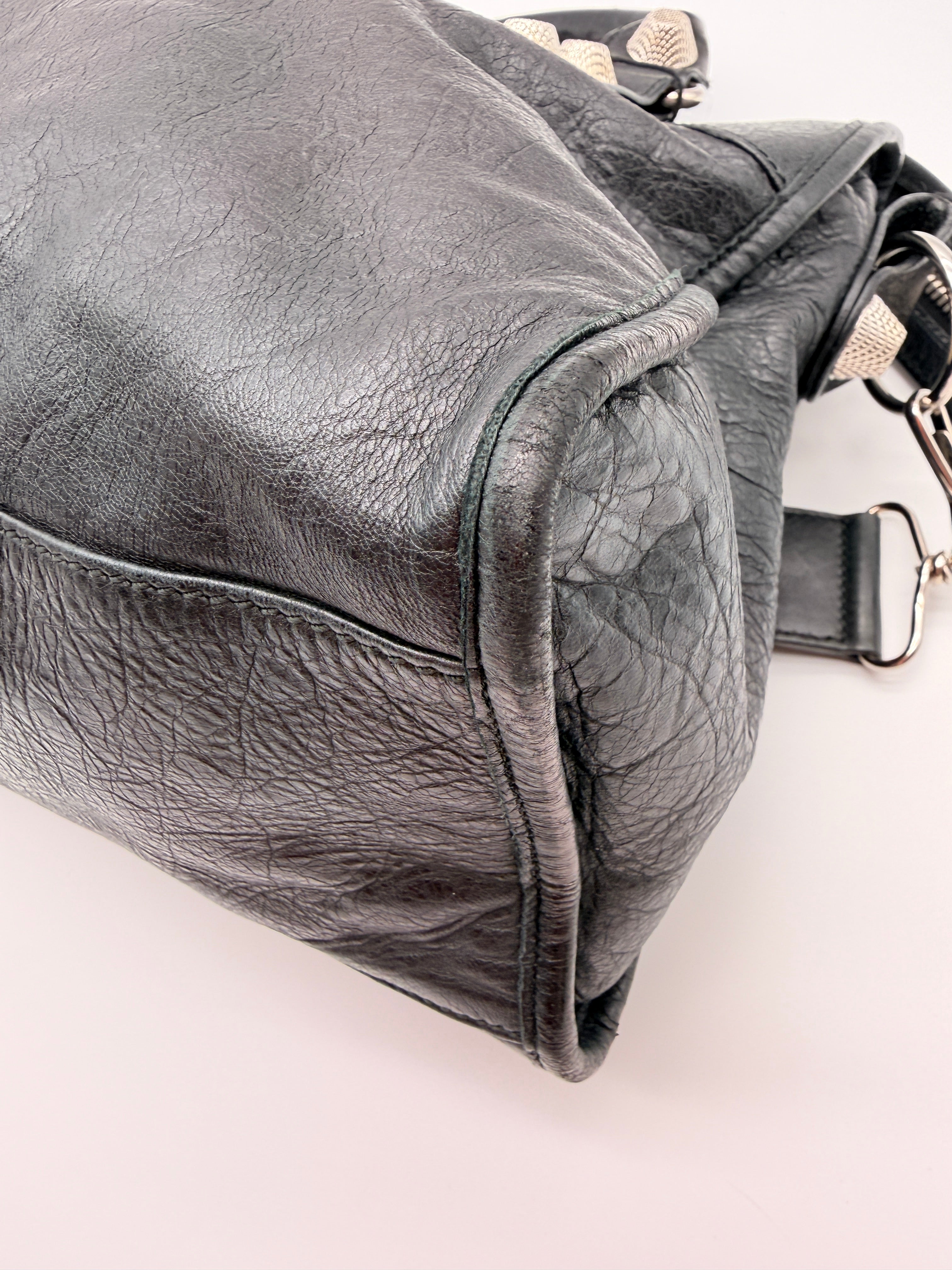 Balenciaga Classic City Bag in Black — Giant Silver Hardware