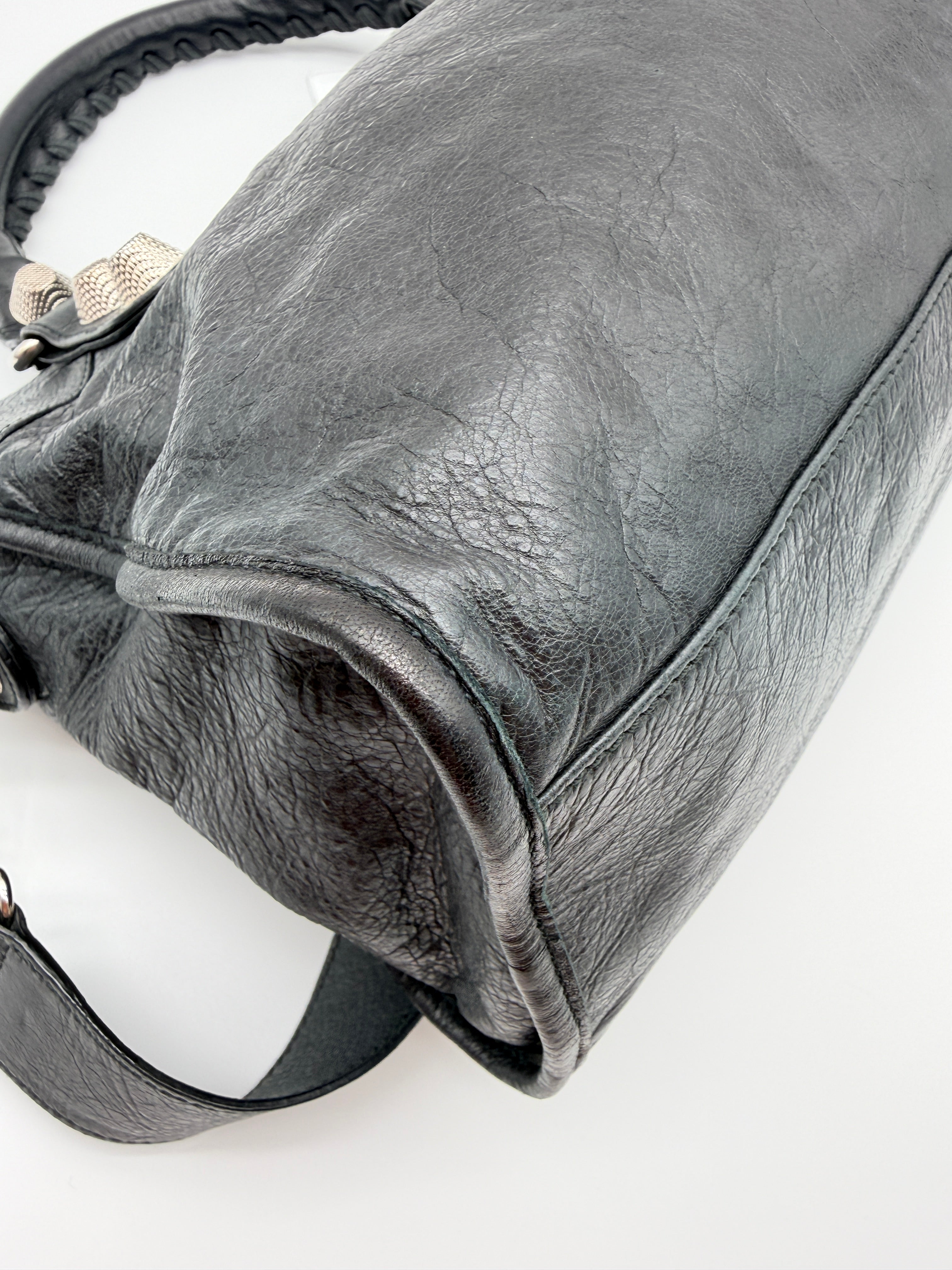 Balenciaga Classic City Bag in Black — Giant Silver Hardware
