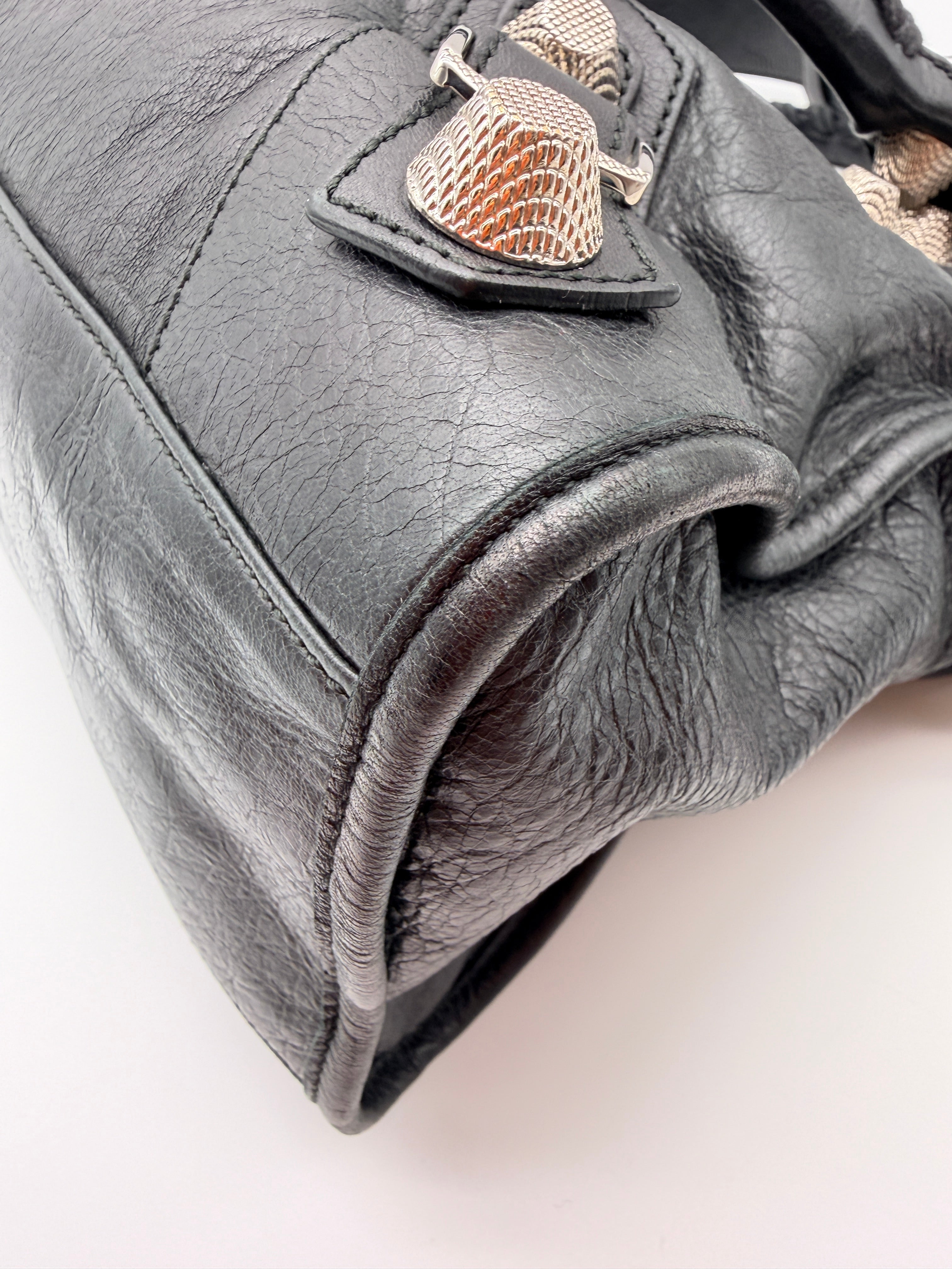 Balenciaga Classic City Bag in Black — Giant Silver Hardware