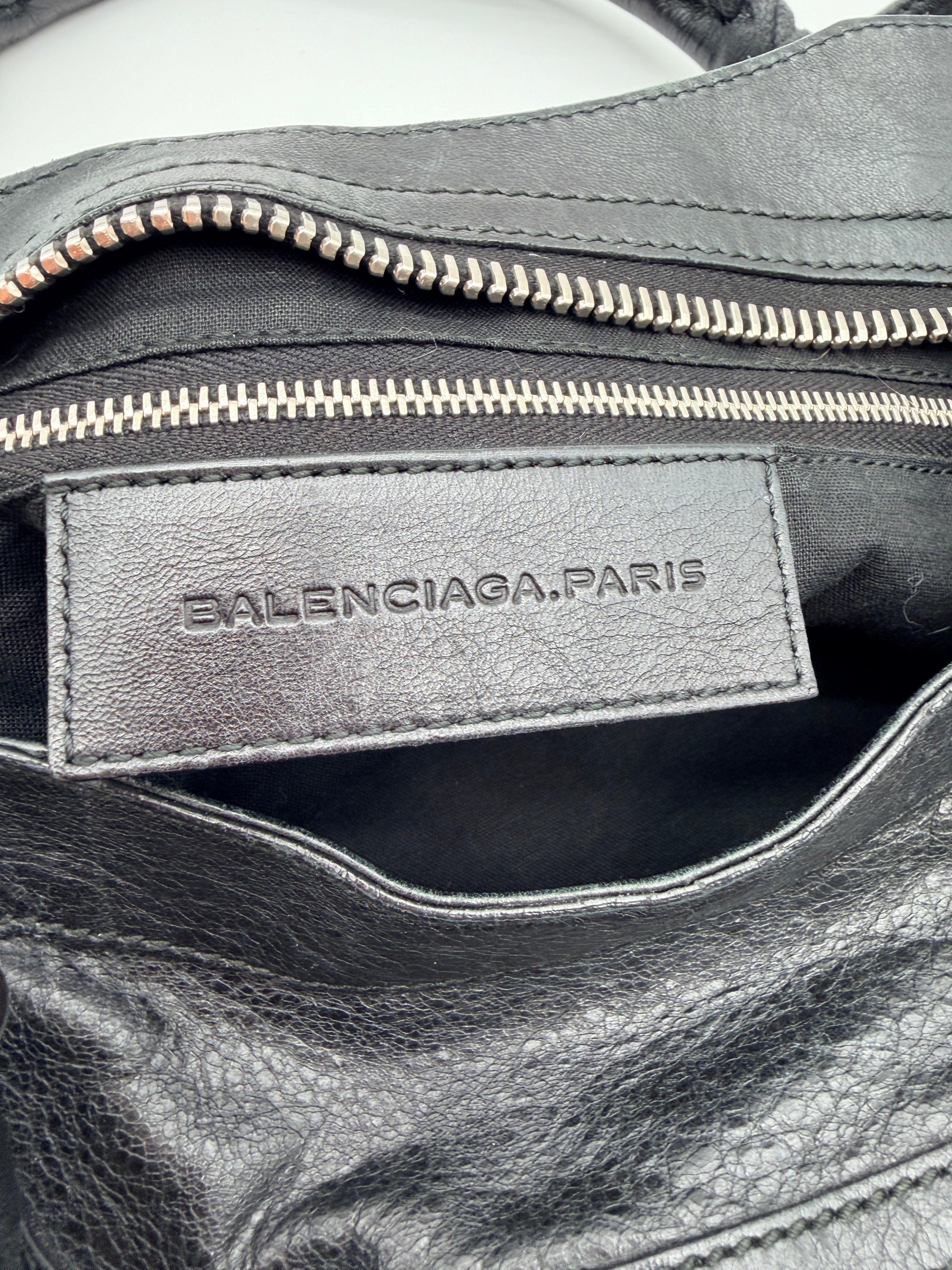 Balenciaga Classic City Bag in Black — Giant Silver Hardware