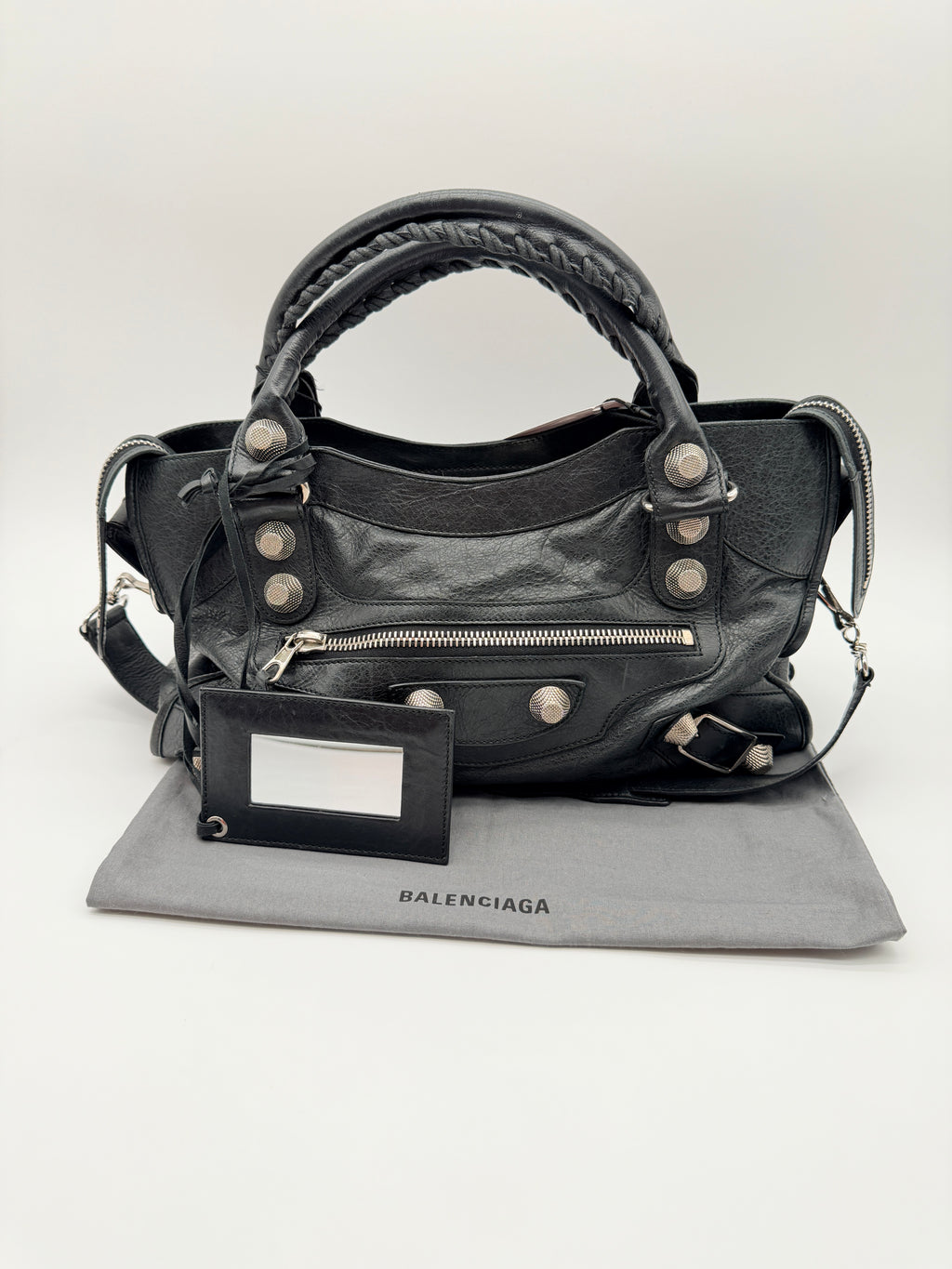 Balenciaga Classic City Bag in Black — Giant Silver Hardware