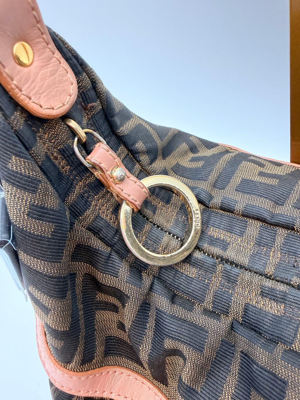 Vintage Fendi Zucca Chef Bag in Tobacco — Early 2000s