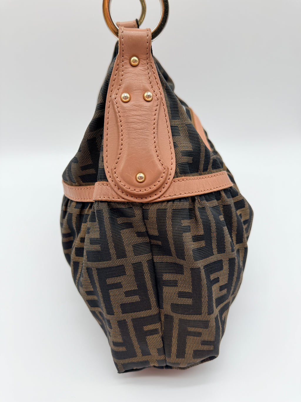 Vintage Fendi Zucca Chef Bag in Tobacco — Early 2000s