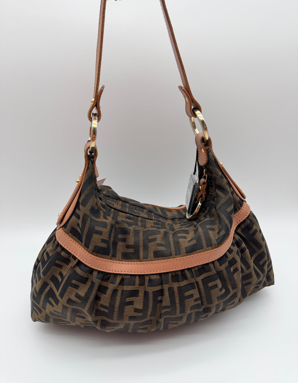 Vintage Fendi Zucca Chef Bag in Tobacco — Early 2000s