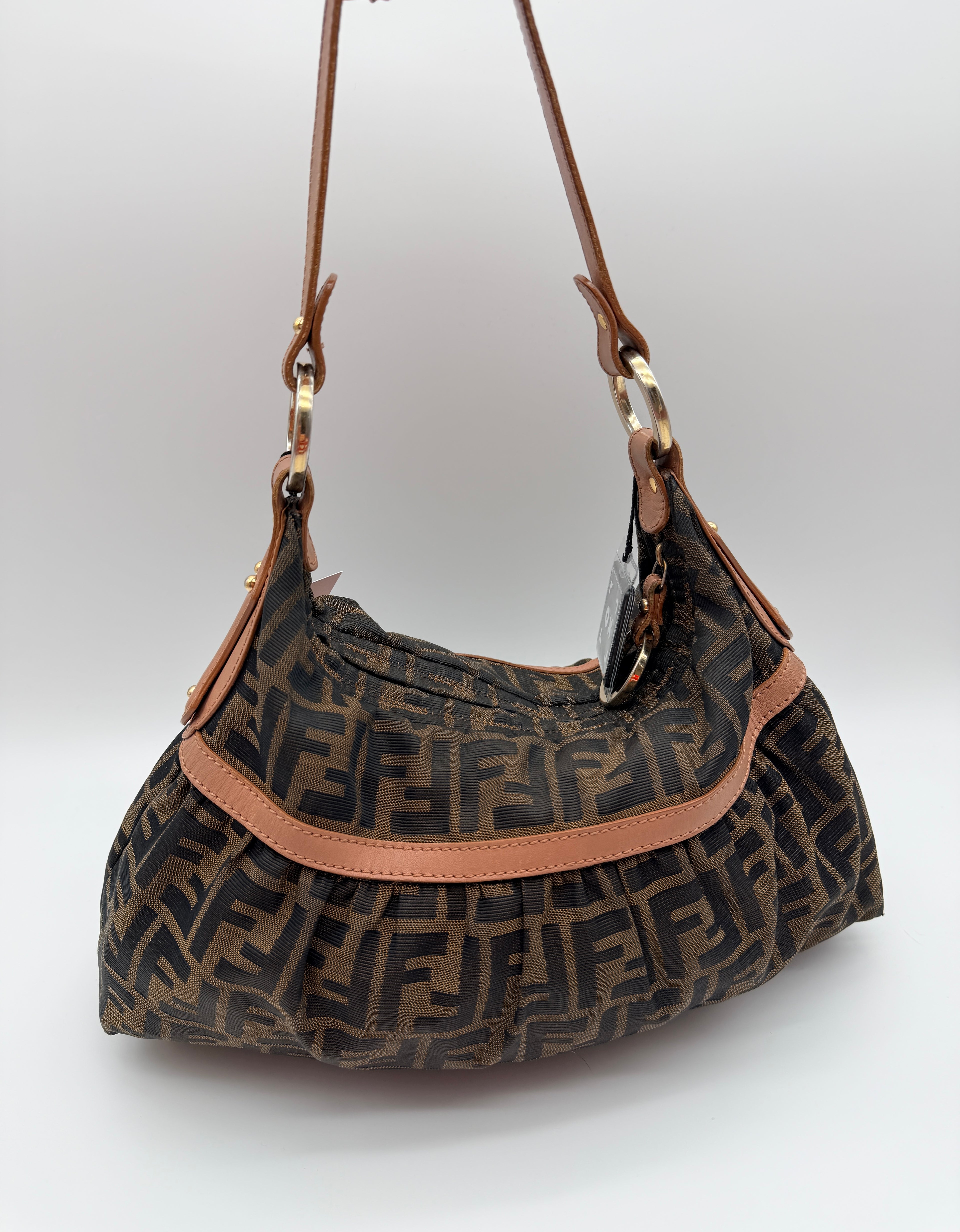 Vintage Fendi Zucca Chef Bag in Tobacco — Early 2000s