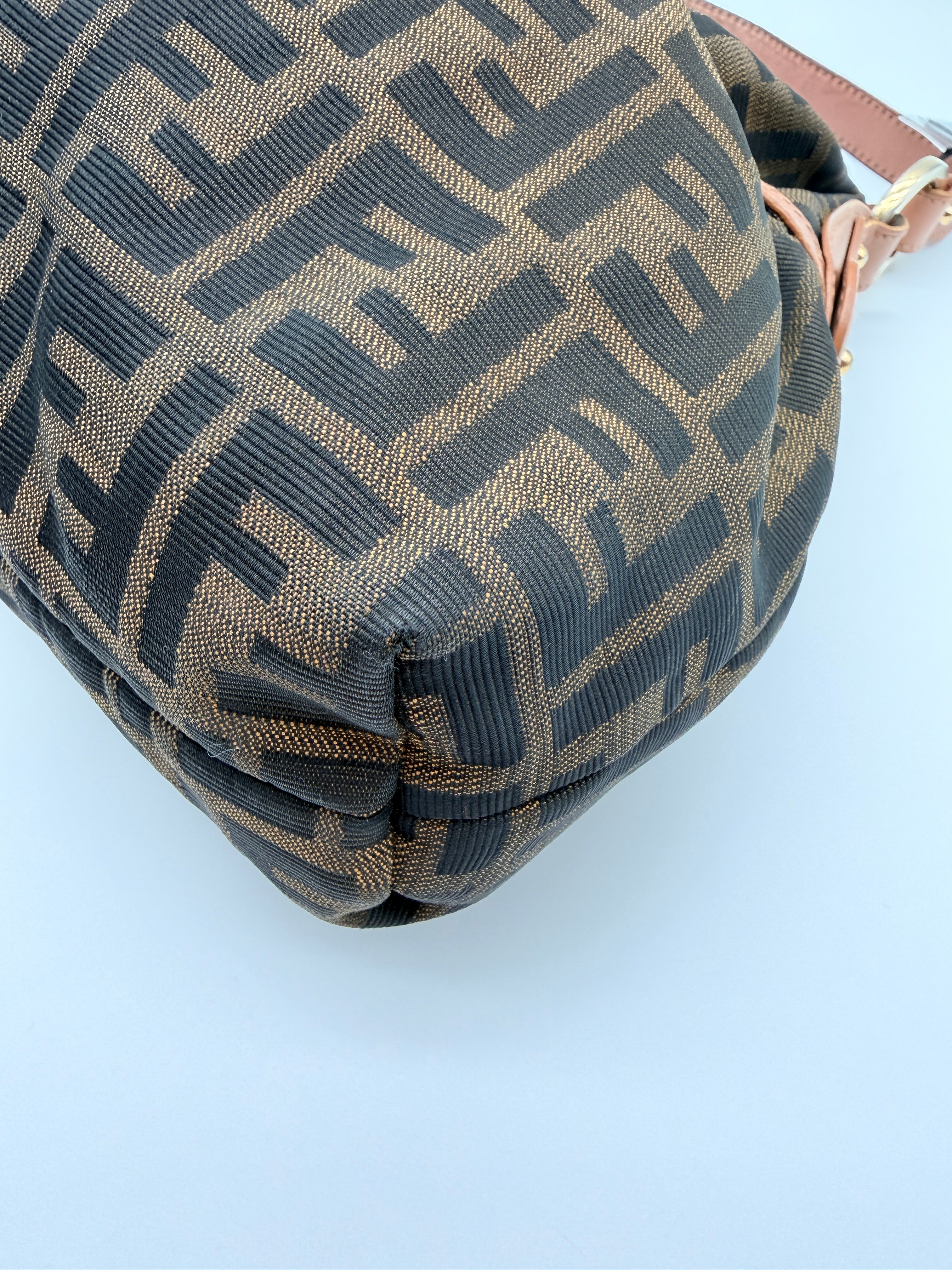 Vintage Fendi Zucca Chef Bag in Tobacco — Early 2000s