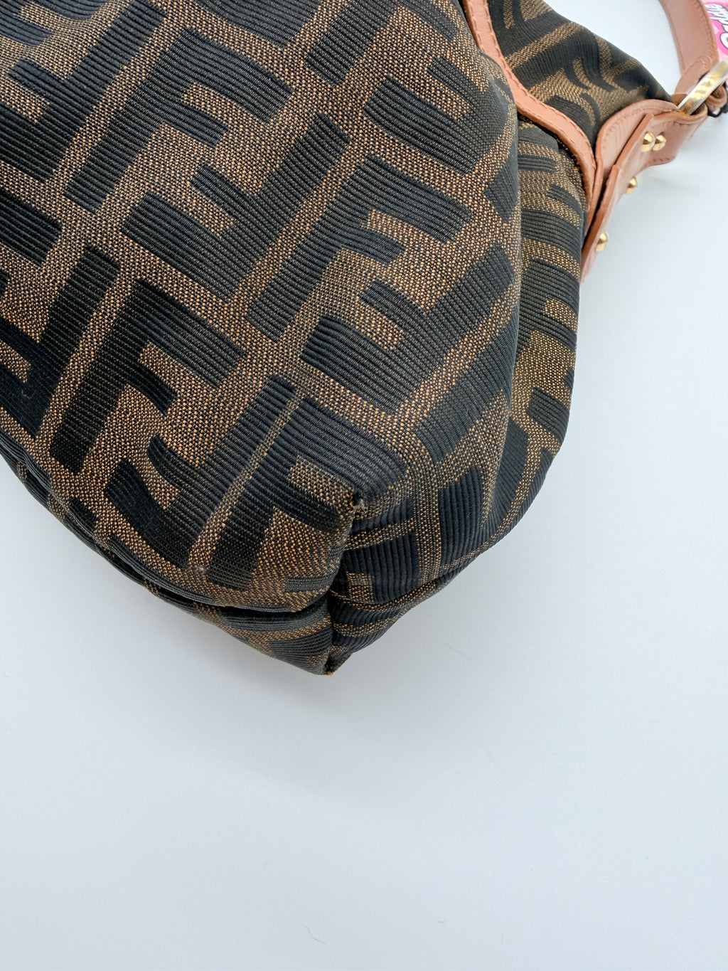 Vintage Fendi Zucca Chef Bag in Tobacco — Early 2000s