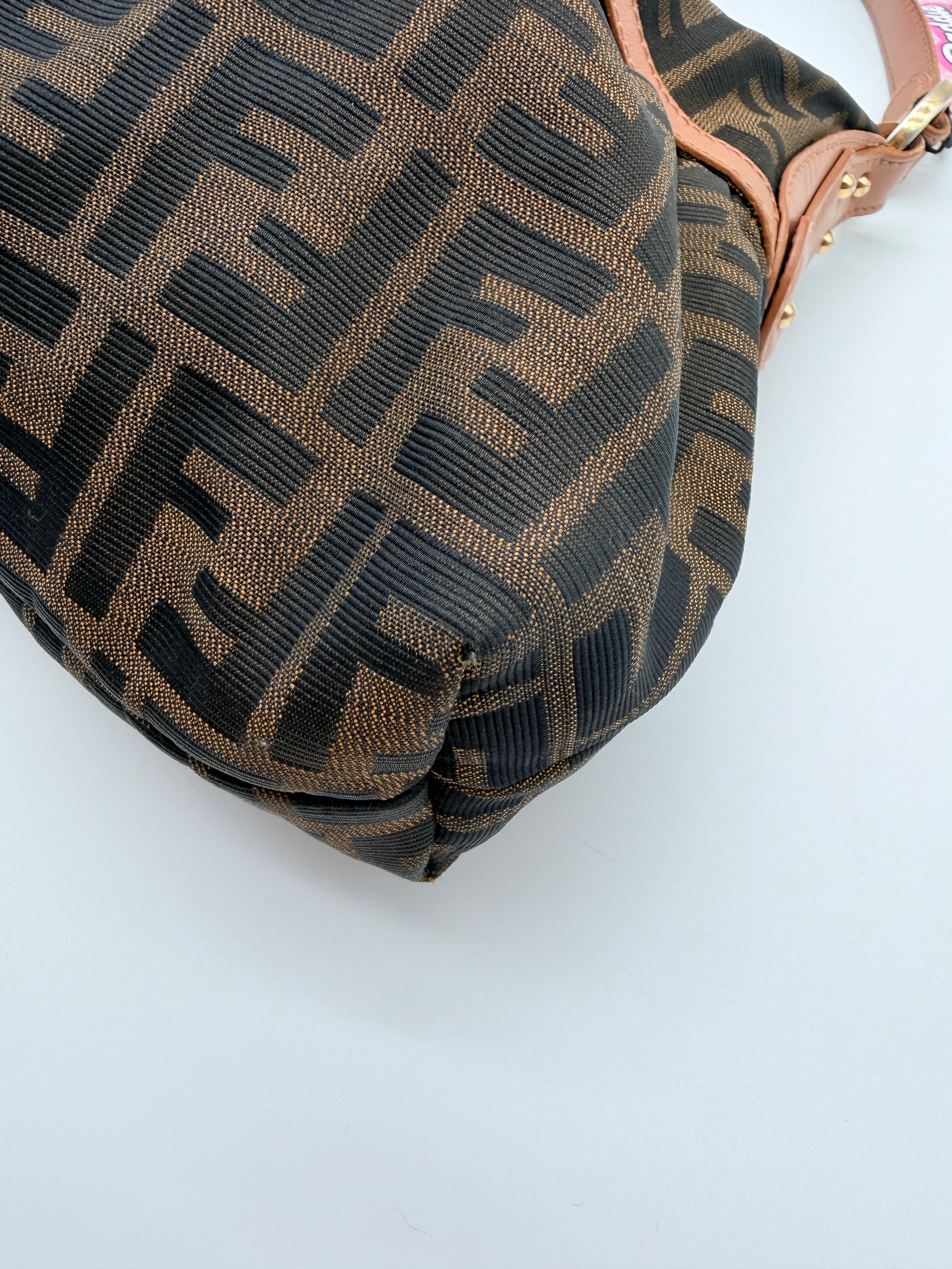 Vintage Fendi Zucca Chef Bag in Tobacco — Early 2000s