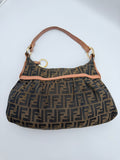 Vintage Fendi Zucca Chef Bag in Tobacco — Early 2000s