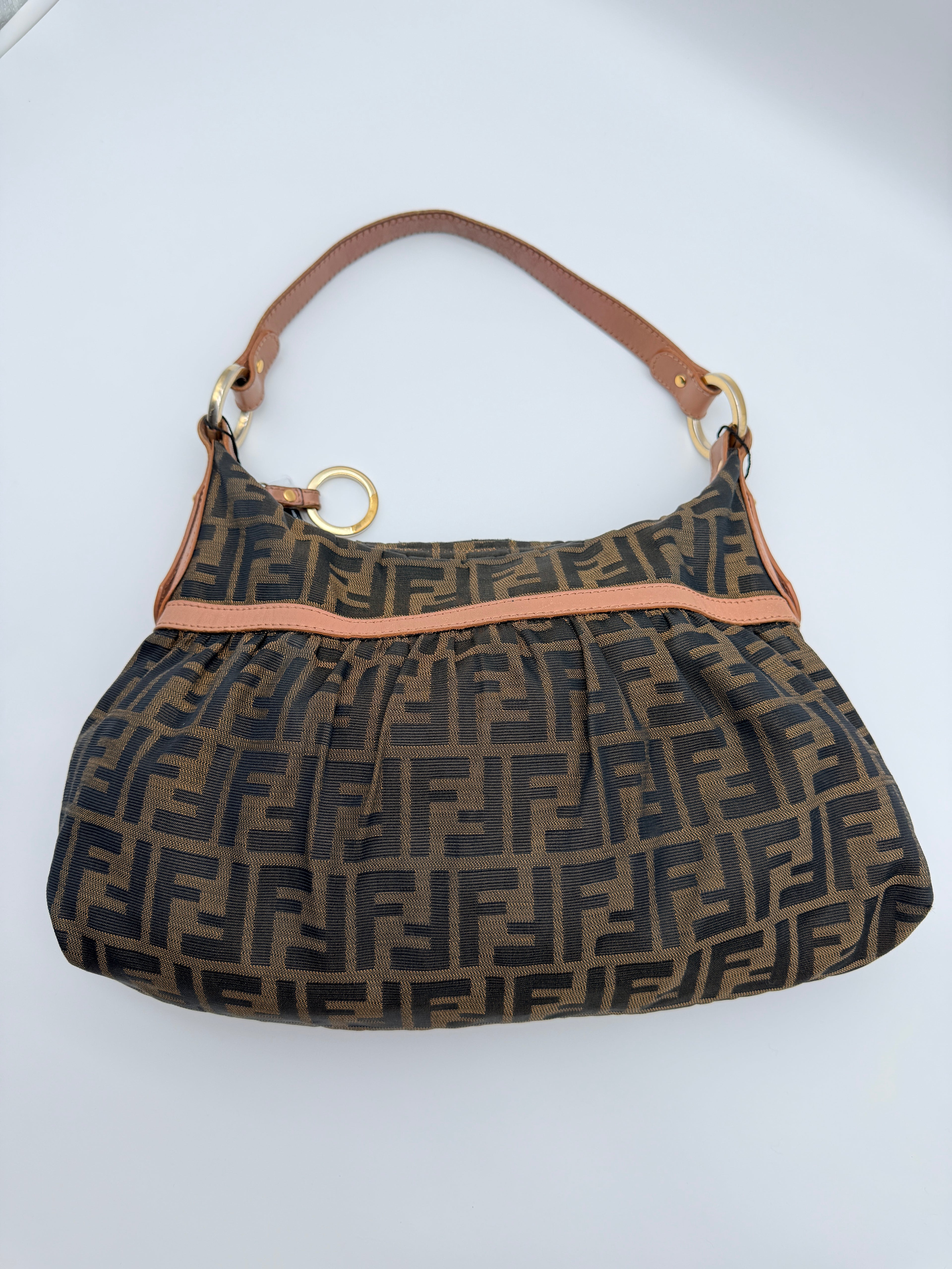 Vintage Fendi Zucca Chef Bag in Tobacco — Early 2000s