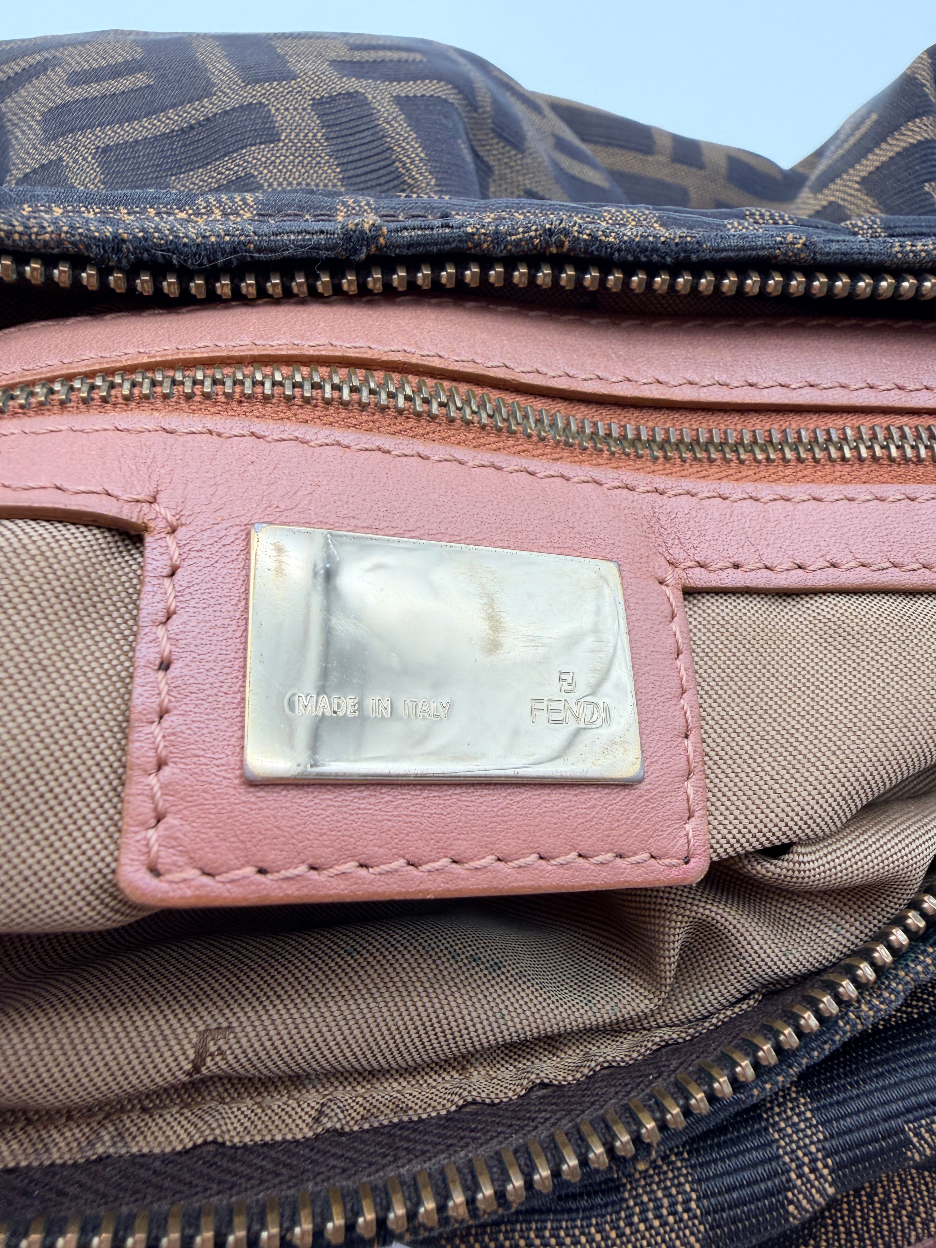 Vintage Fendi Zucca Chef Bag in Tobacco — Early 2000s