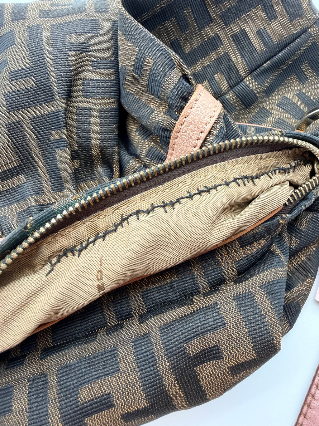 Vintage Fendi Zucca Chef Bag in Tobacco — Early 2000s