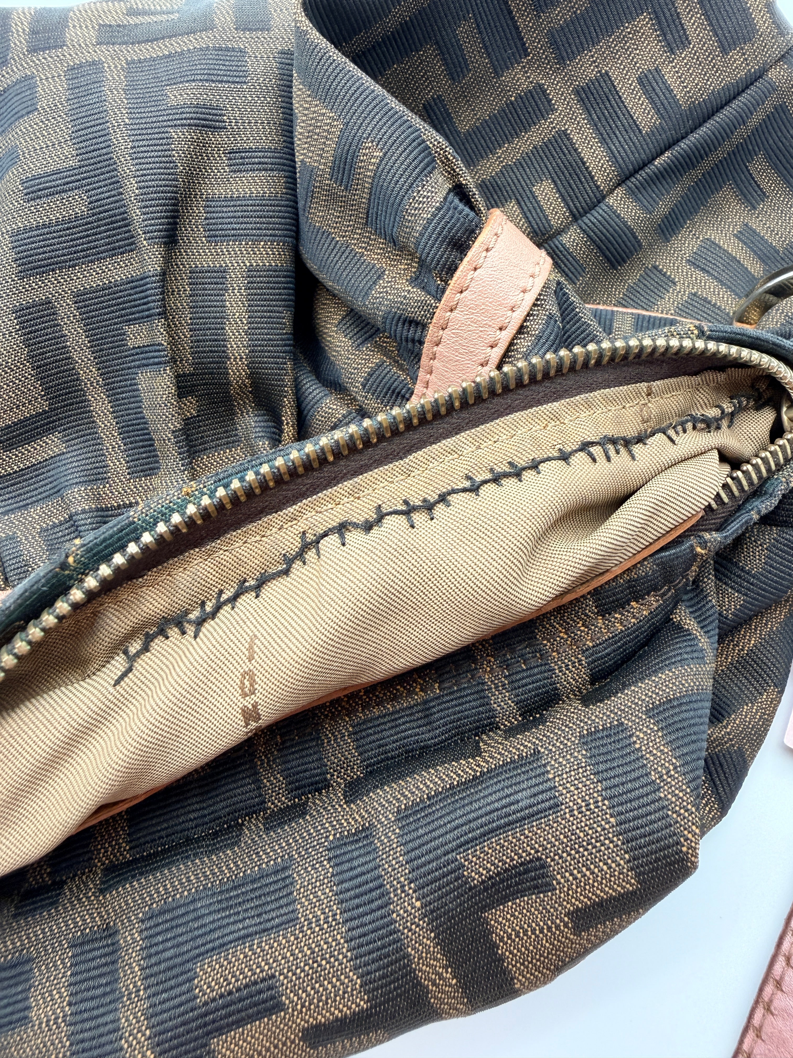 Vintage Fendi Zucca Chef Bag in Tobacco — Early 2000s