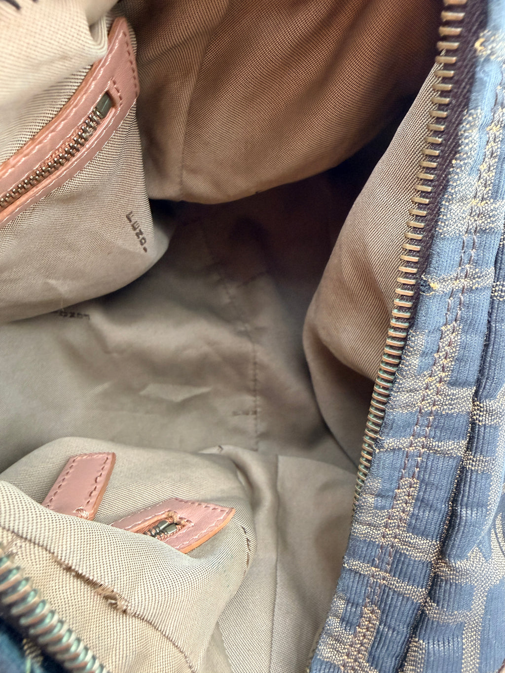 Vintage Fendi Zucca Chef Bag in Tobacco — Early 2000s