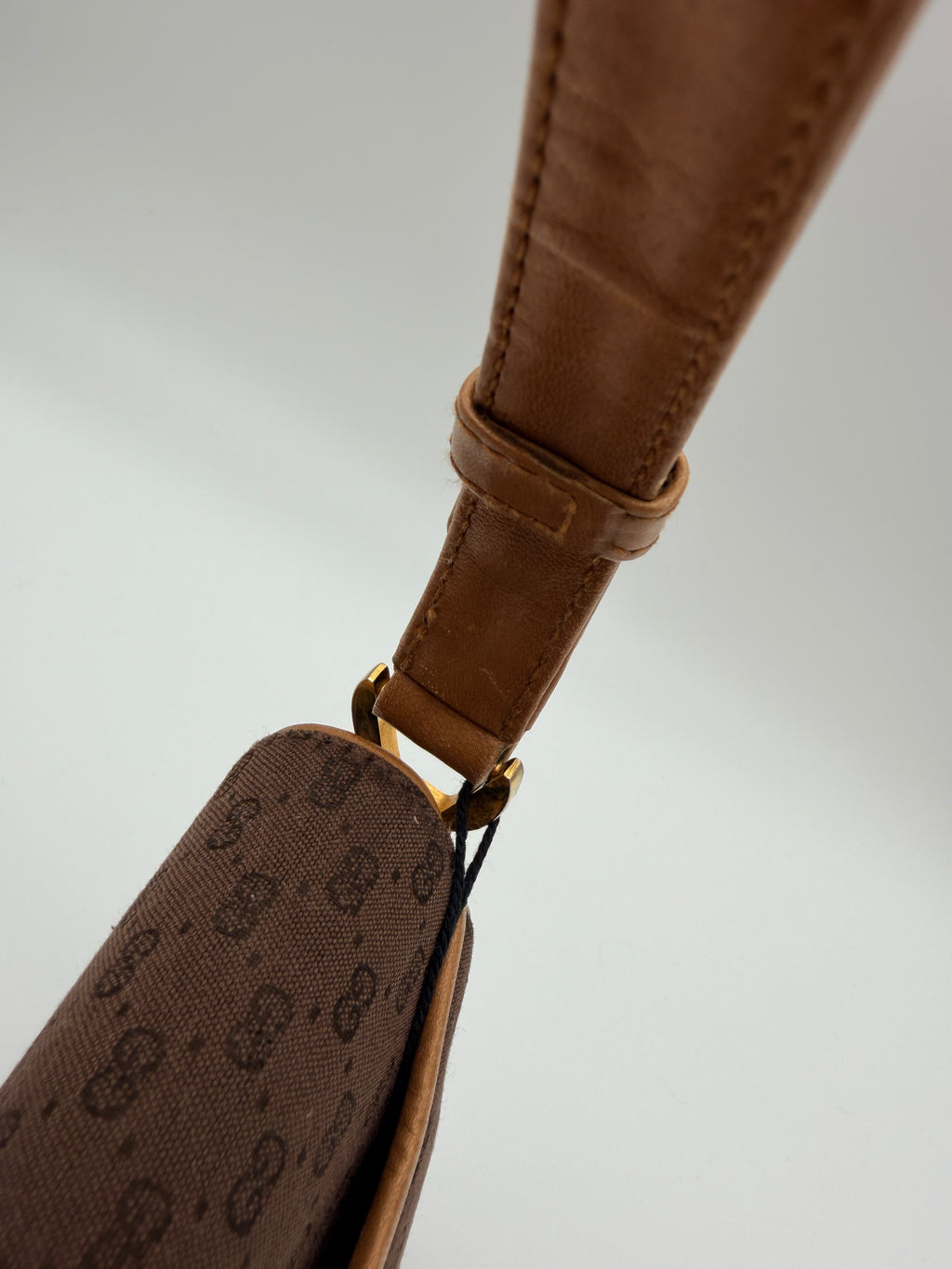 Vintage Gucci GG Canvas Shoulder Bag in Brown — 1970s–80s