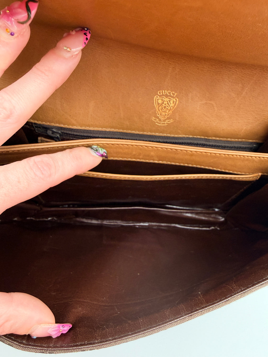 Vintage Gucci GG Canvas Shoulder Bag in Brown — 1970s–80s