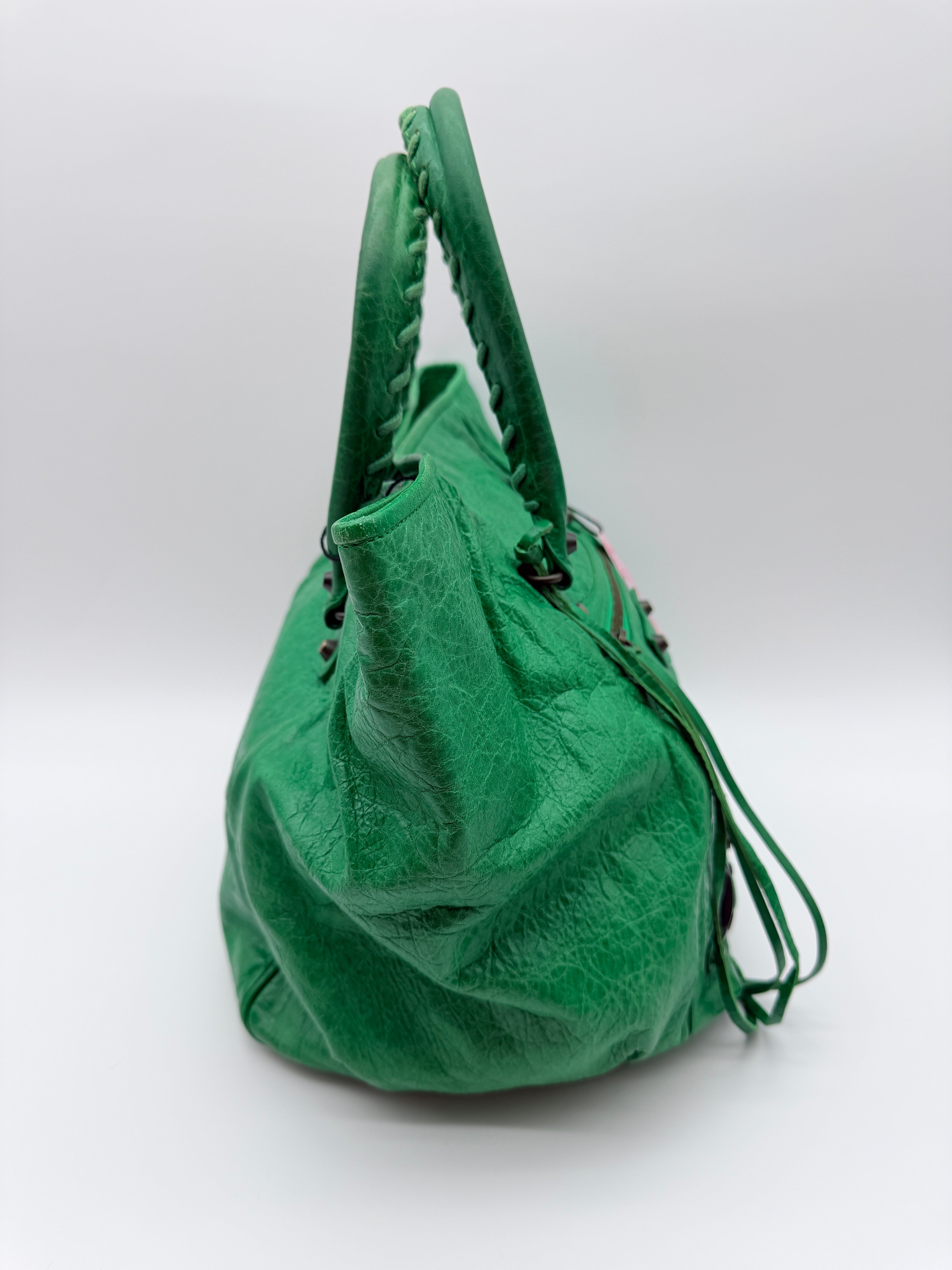 Balenciaga Sunday Tote in Vert Poker — Early 2010s