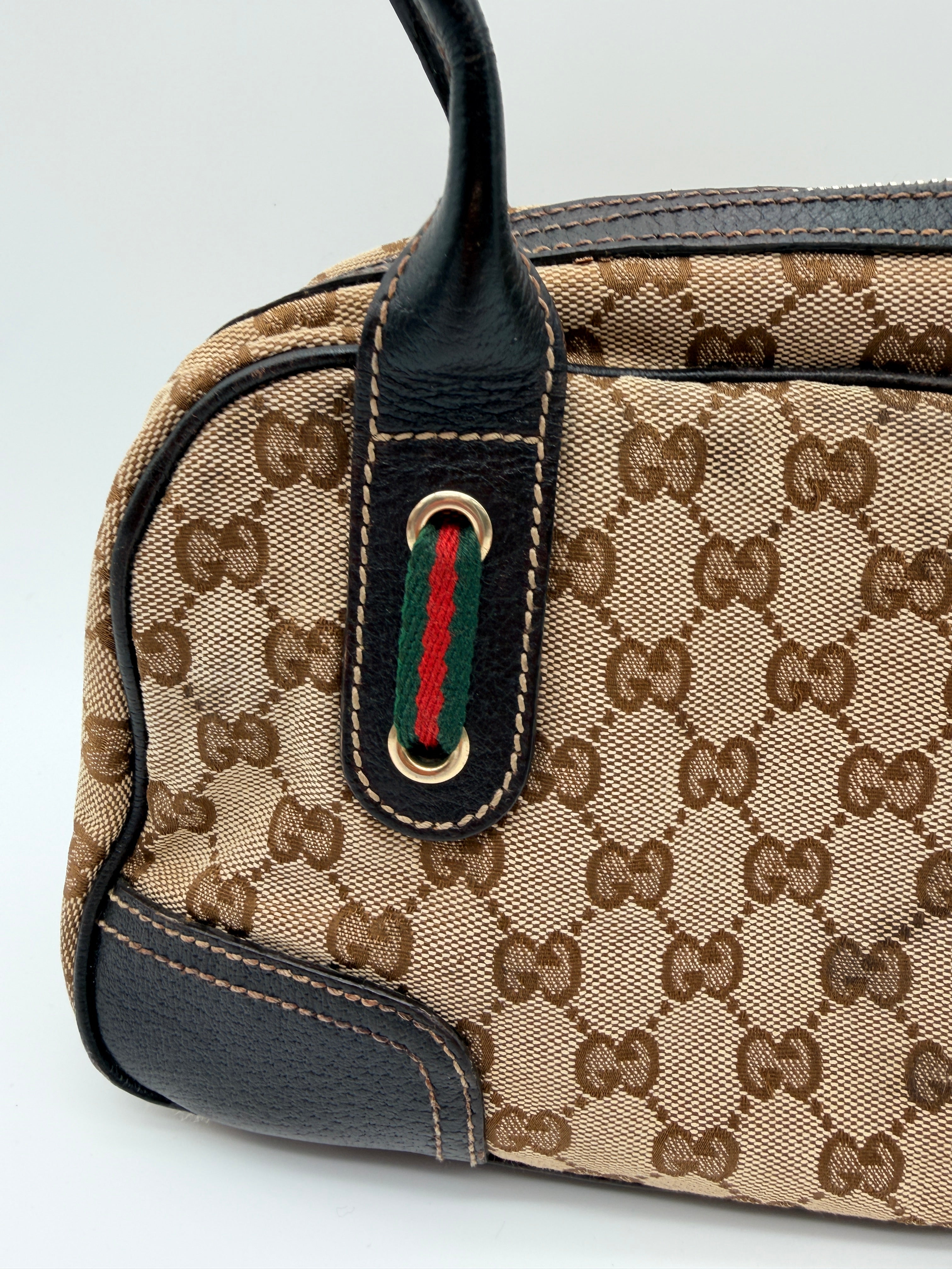 Gucci GG Canvas Princy Boston Bag — Early 2000s