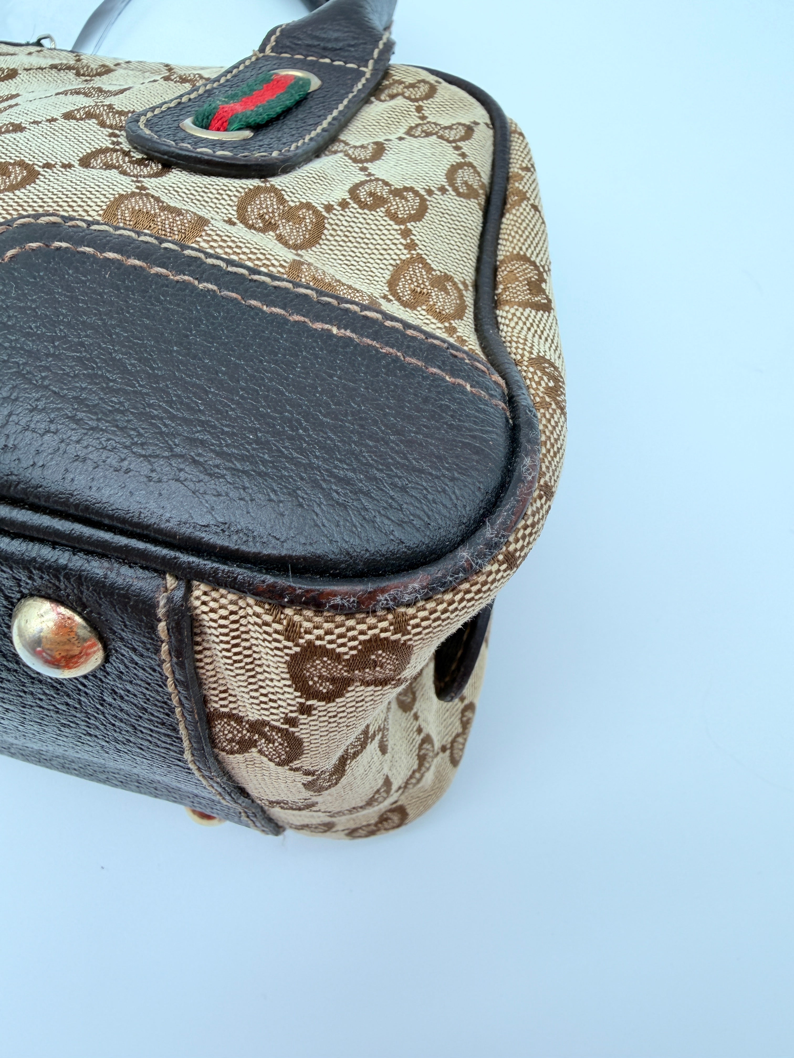 Gucci GG Canvas Princy Boston Bag — Early 2000s