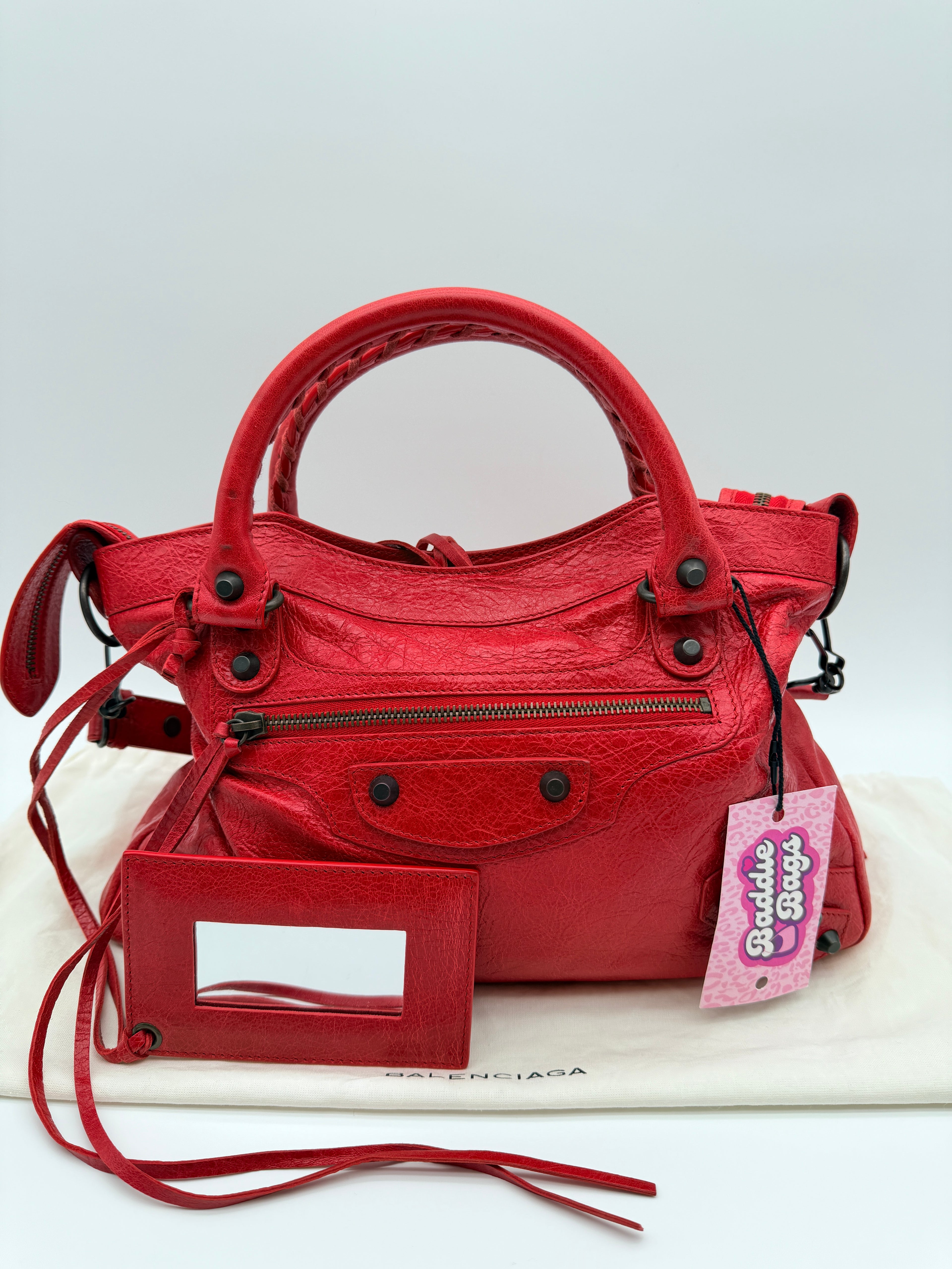Balenciaga Classic Town Bag in Rouge Coquelicot — Early 2010s