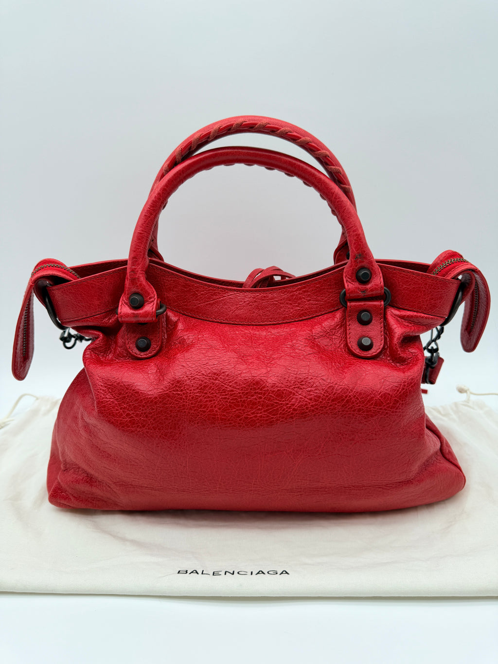 Balenciaga Classic Town Bag in Rouge Coquelicot — Early 2010s