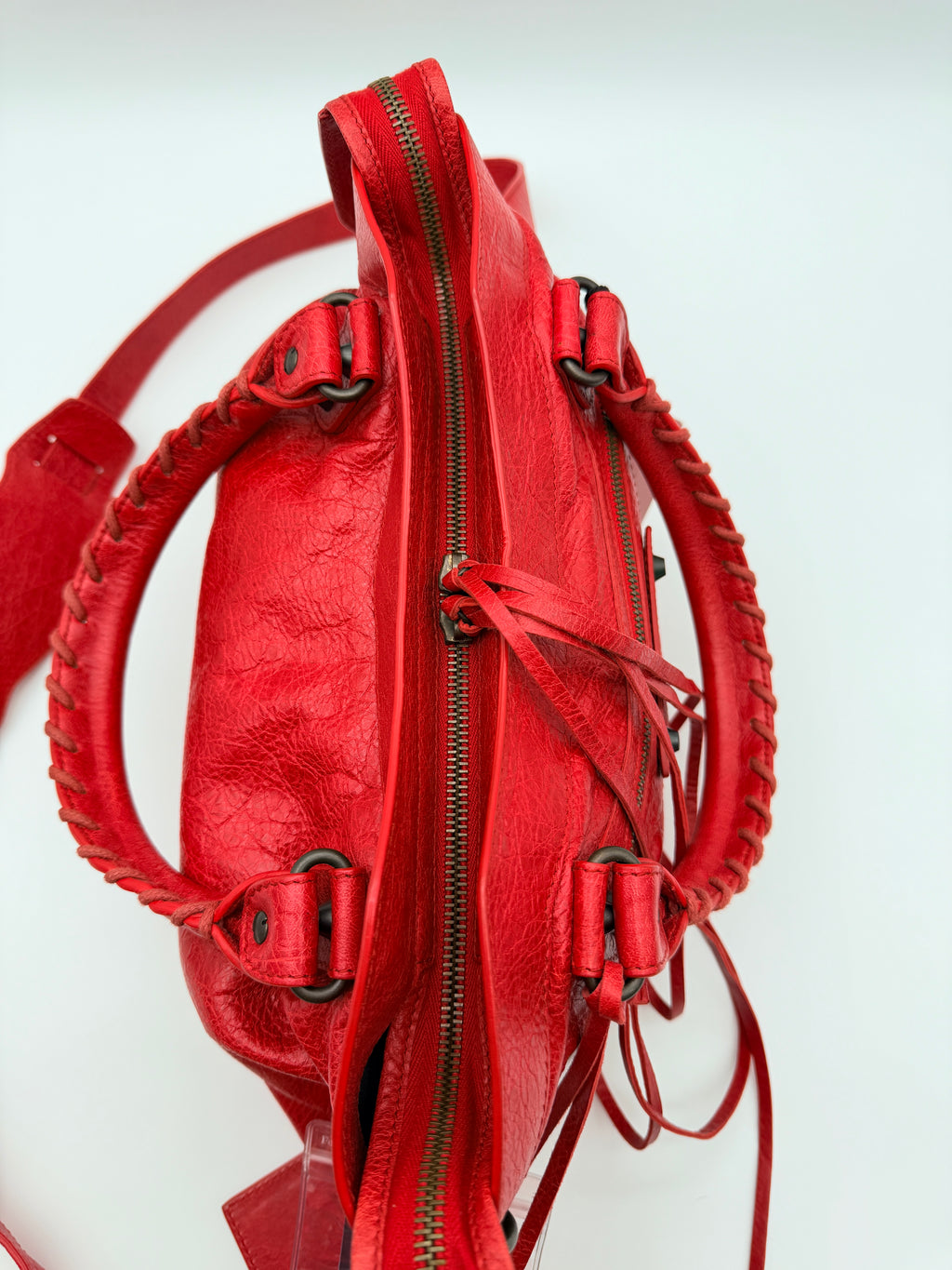 Balenciaga Classic Town Bag in Rouge Coquelicot — Early 2010s