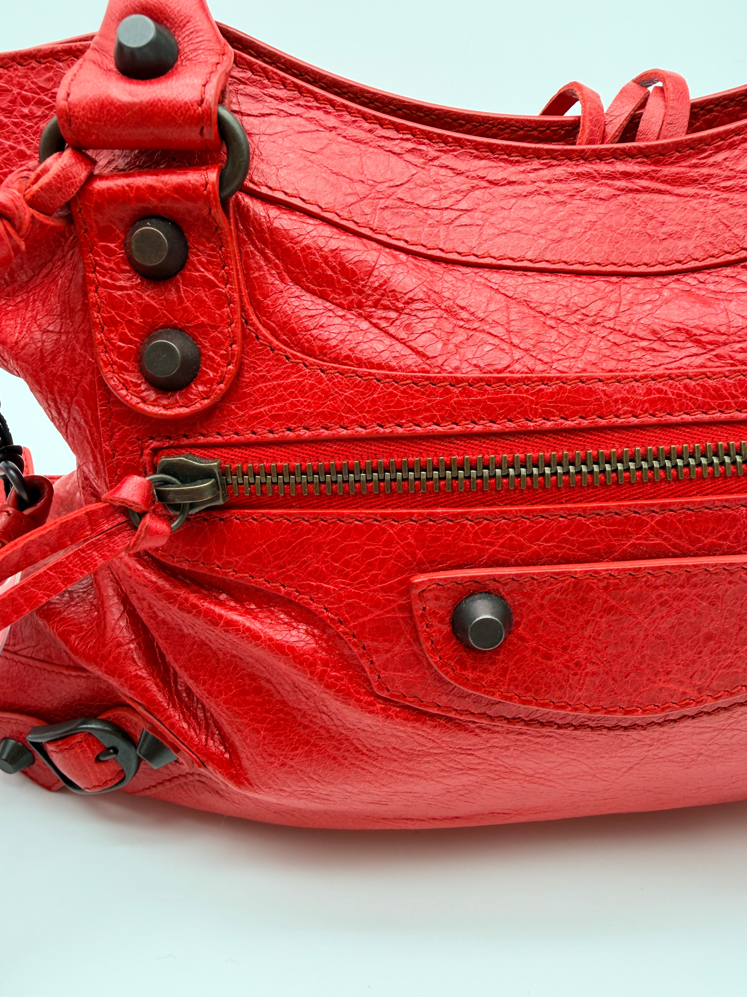 Balenciaga Classic Town Bag in Rouge Coquelicot — Early 2010s