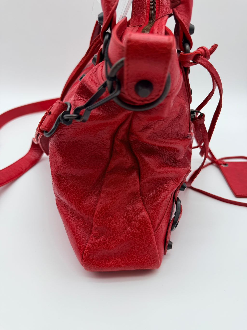 Balenciaga Classic Town Bag in Rouge Coquelicot — Early 2010s