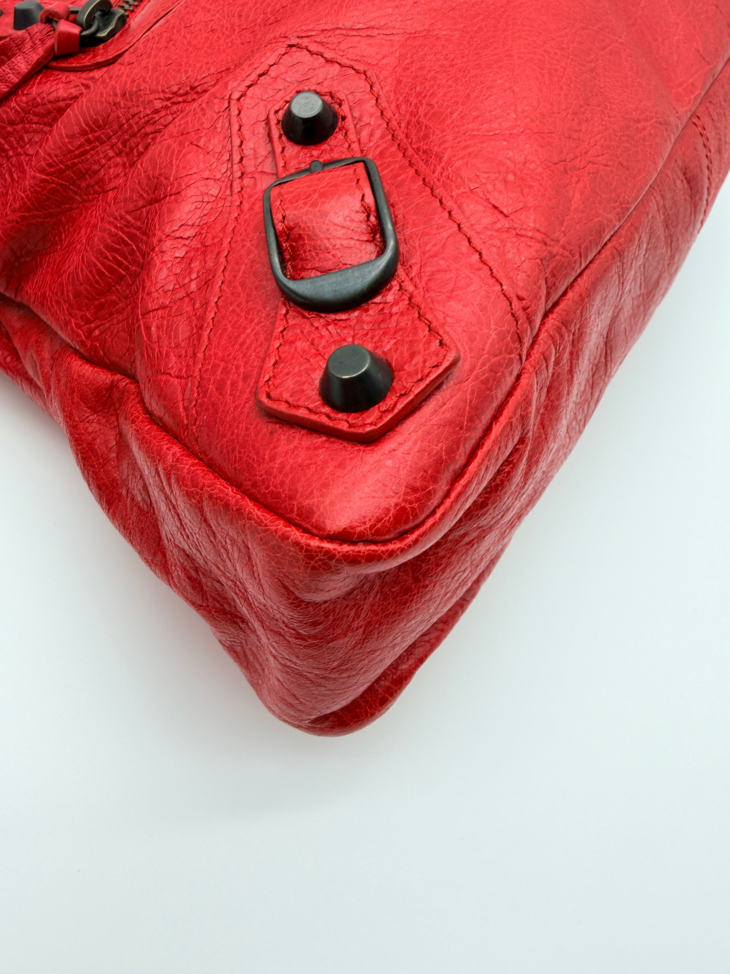 Balenciaga Classic Town Bag in Rouge Coquelicot — Early 2010s