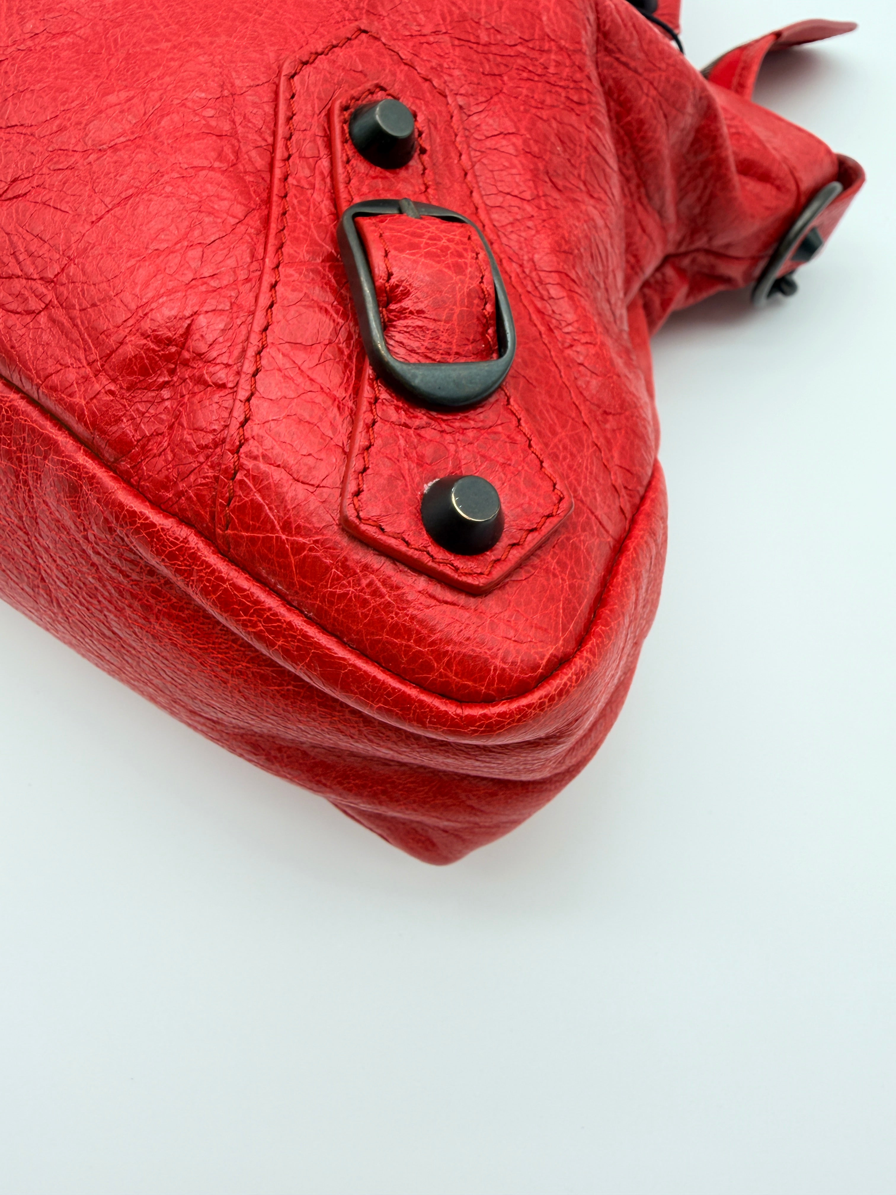 Balenciaga Classic Town Bag in Rouge Coquelicot — Early 2010s