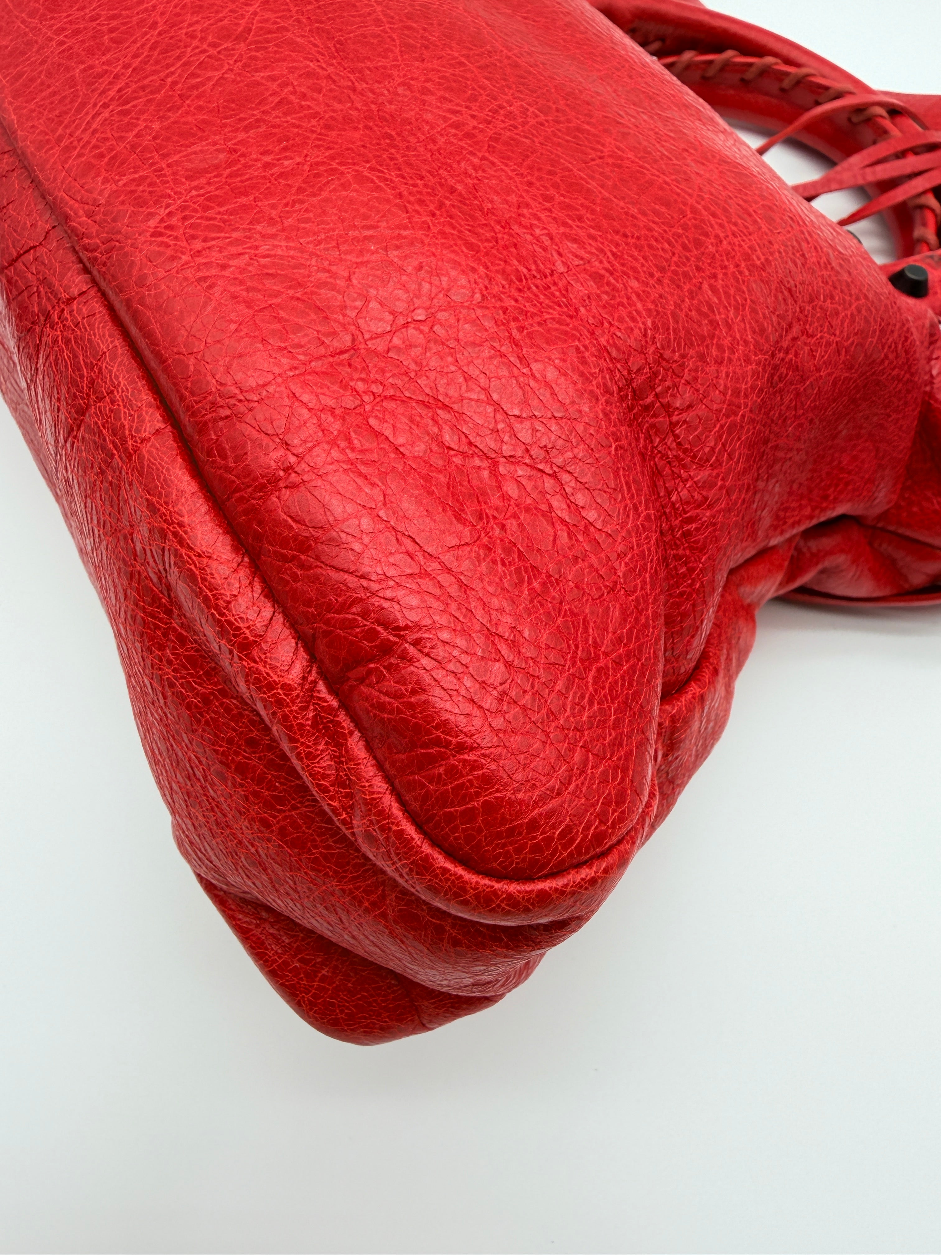 Balenciaga Classic Town Bag in Rouge Coquelicot — Early 2010s