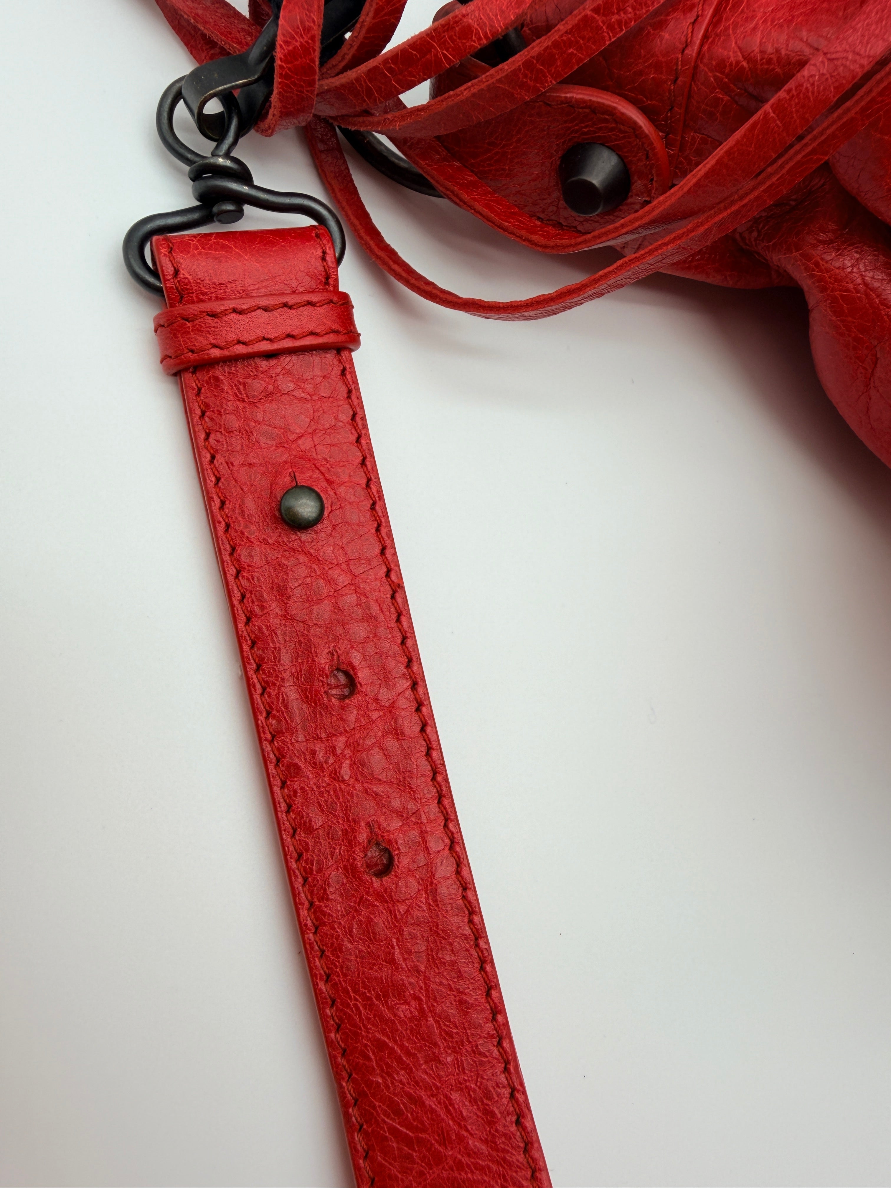 Balenciaga Classic Town Bag in Rouge Coquelicot — Early 2010s