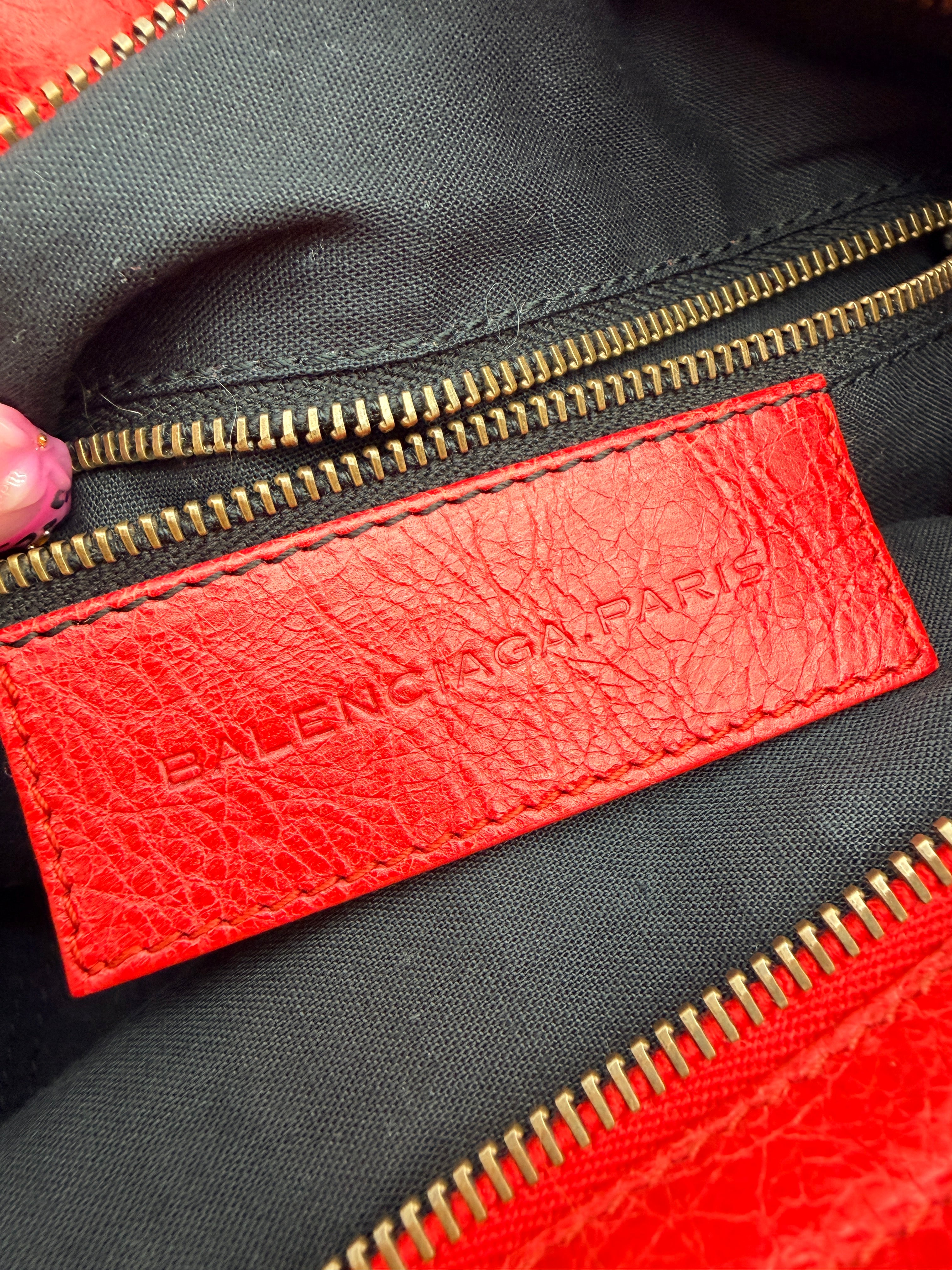Balenciaga Classic Town Bag in Rouge Coquelicot — Early 2010s
