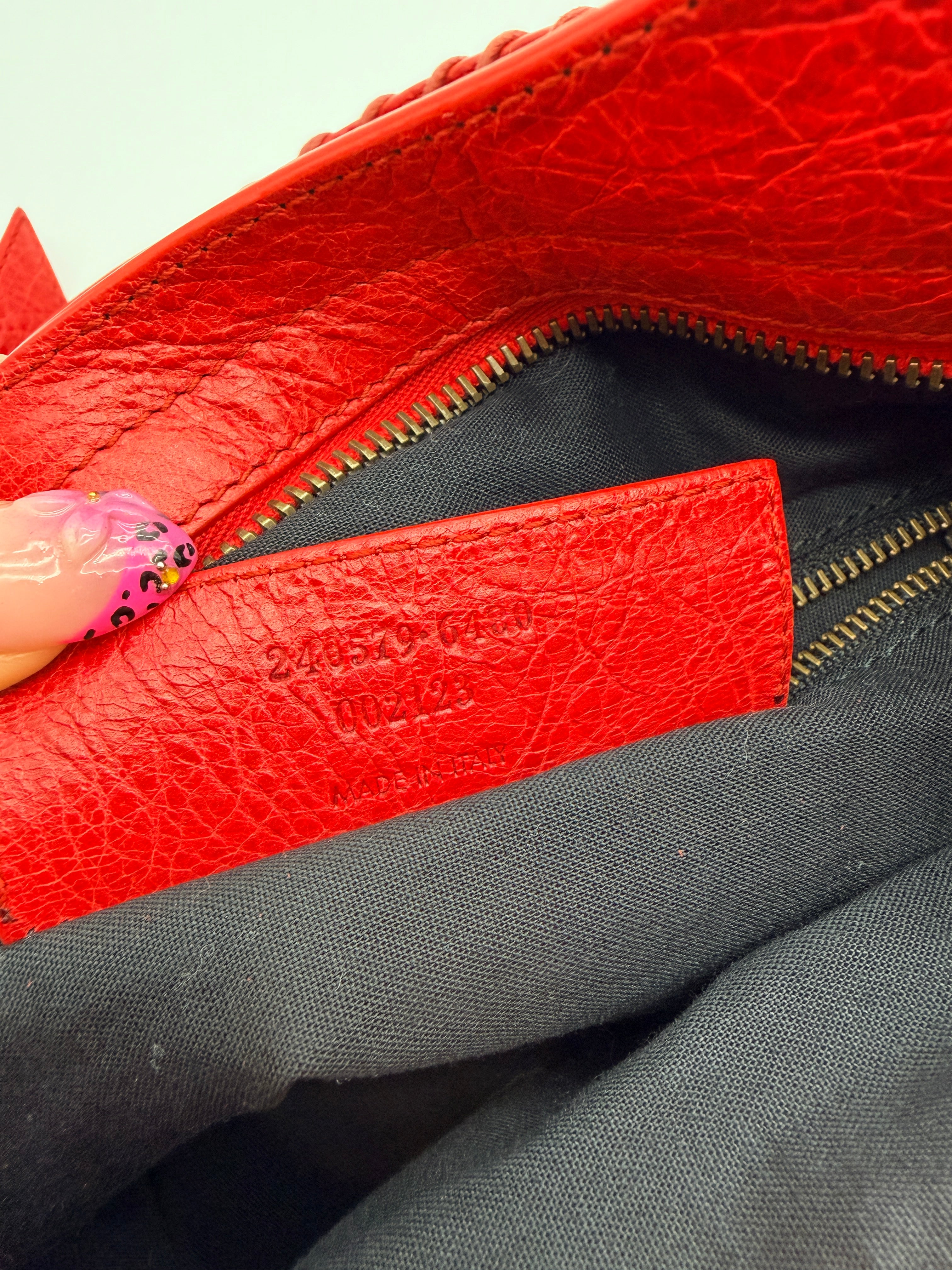 Balenciaga Classic Town Bag in Rouge Coquelicot — Early 2010s