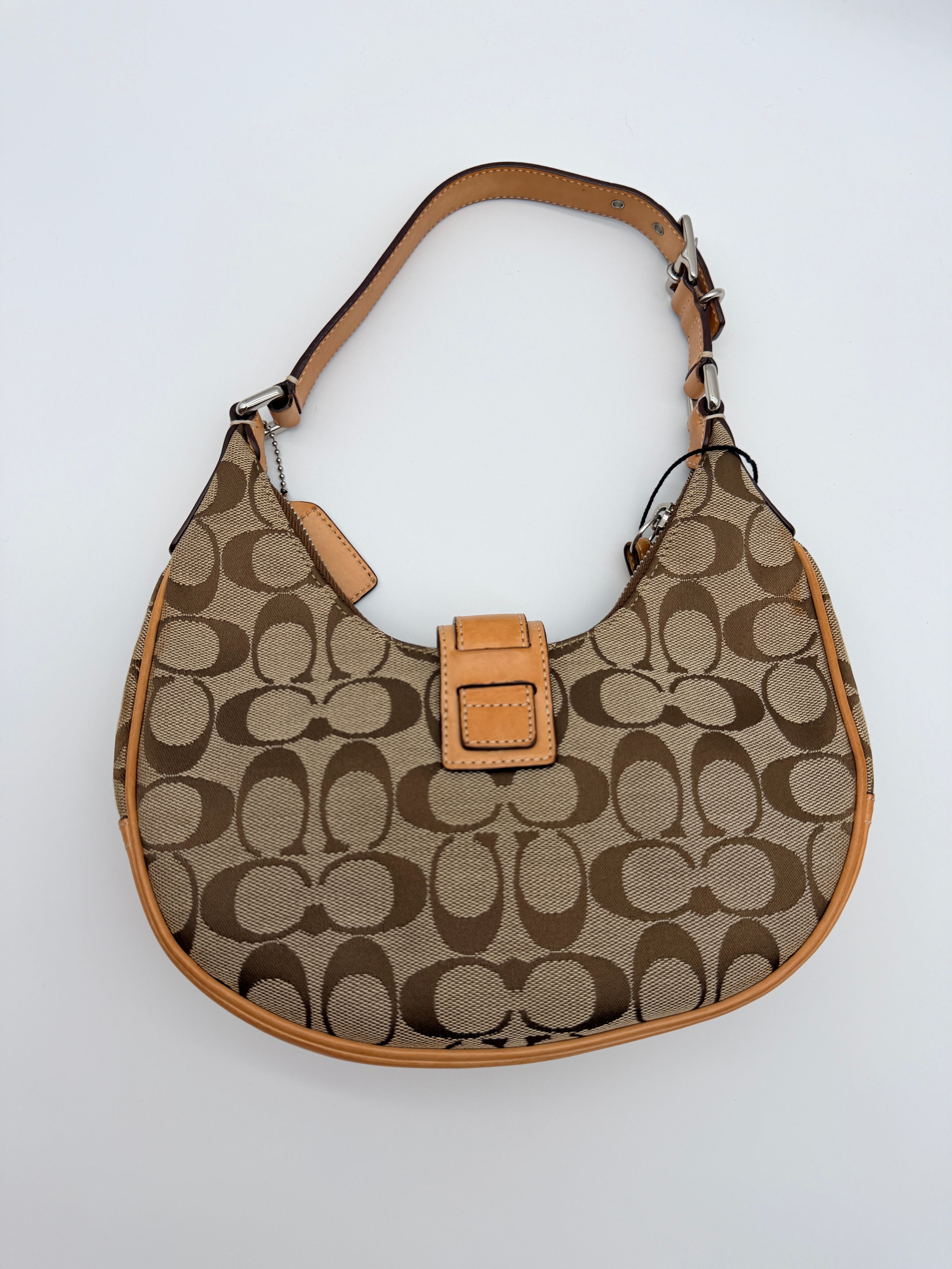 Coach Signature Canvas Soho Buckle Mini Hobo — Early 2000s