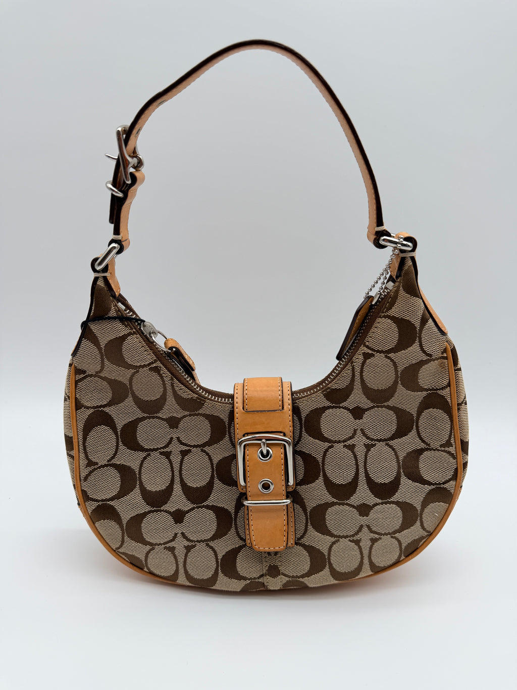 Coach Signature Canvas Soho Buckle Mini Hobo — Early 2000s