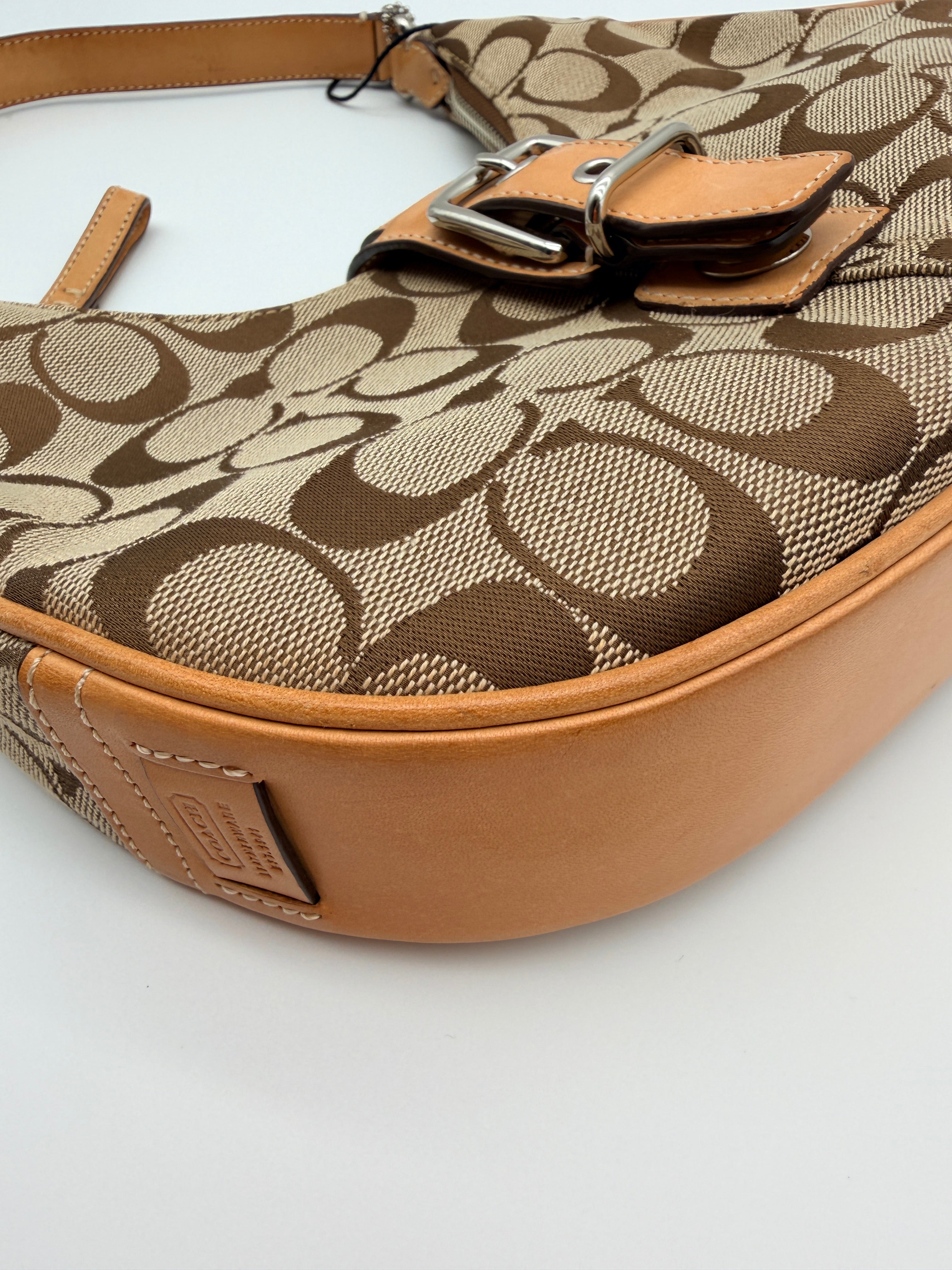 Coach Signature Canvas Soho Buckle Mini Hobo — Early 2000s