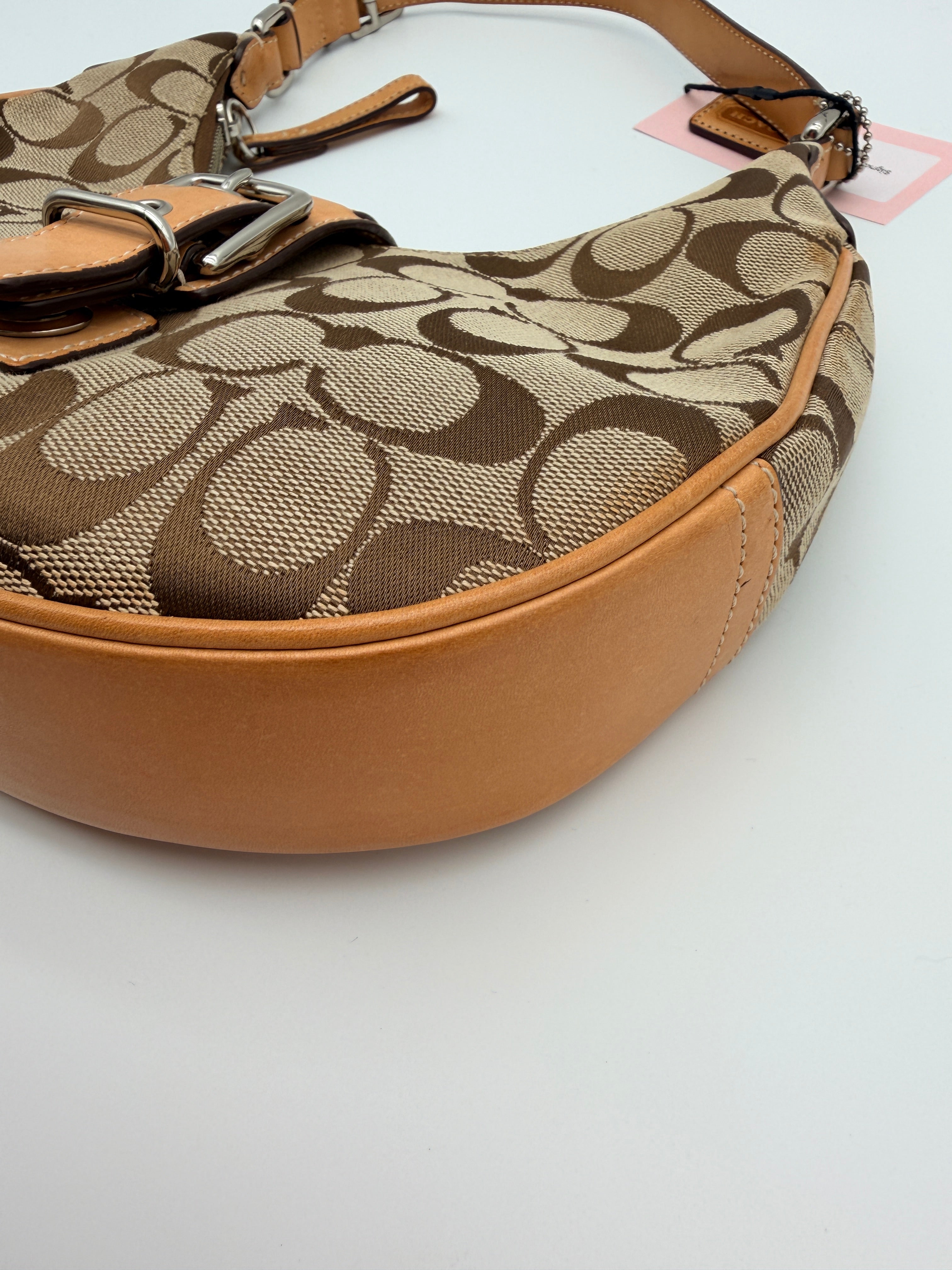 Coach Signature Canvas Soho Buckle Mini Hobo — Early 2000s