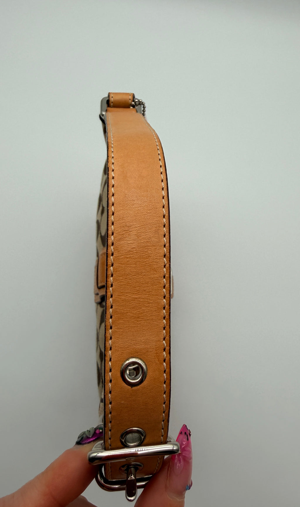 Coach Signature Canvas Soho Buckle Mini Hobo — Early 2000s