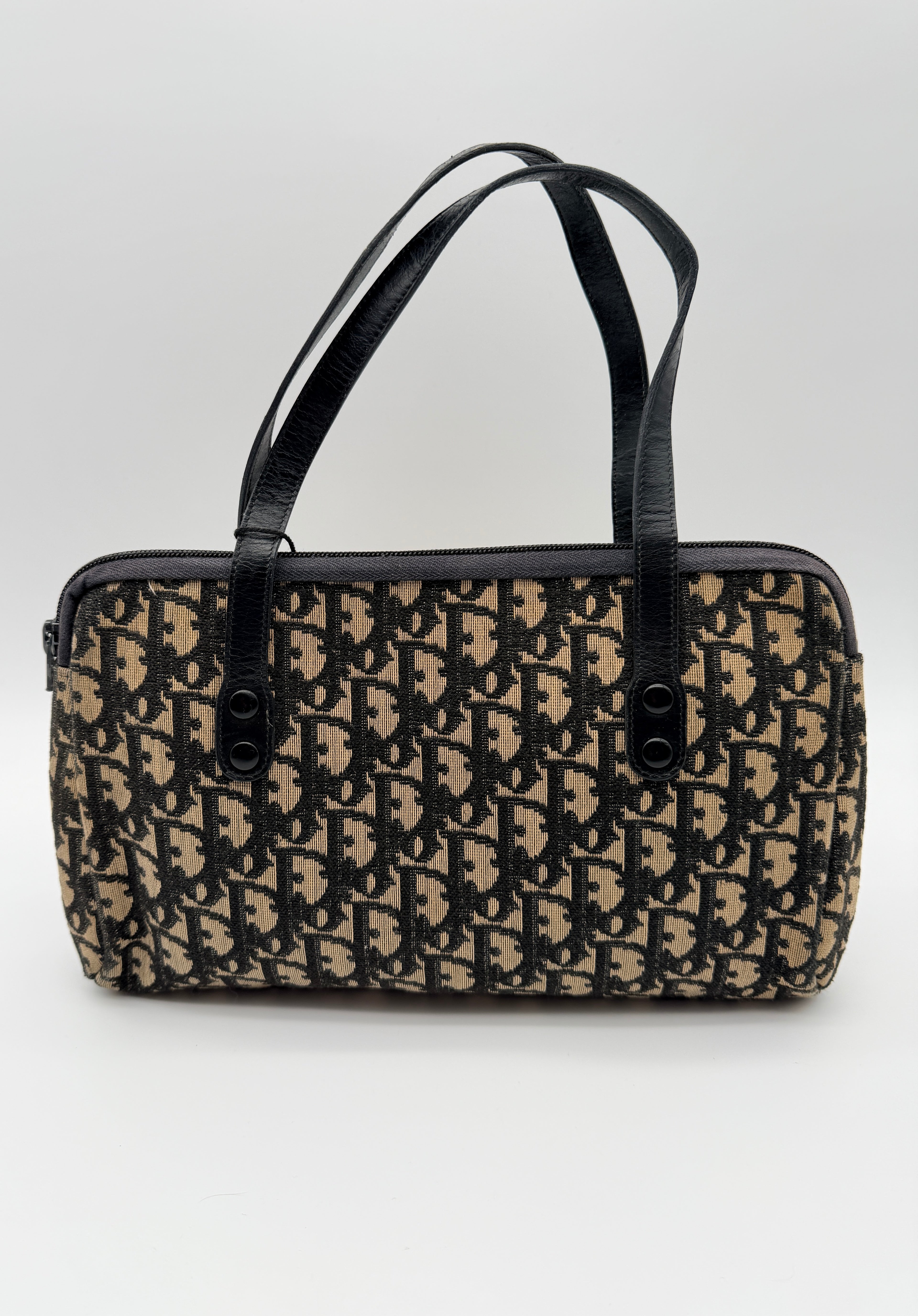 Christian Dior Trotter Oblique Jacquard Boston Bag — Vintage 1970s–80s