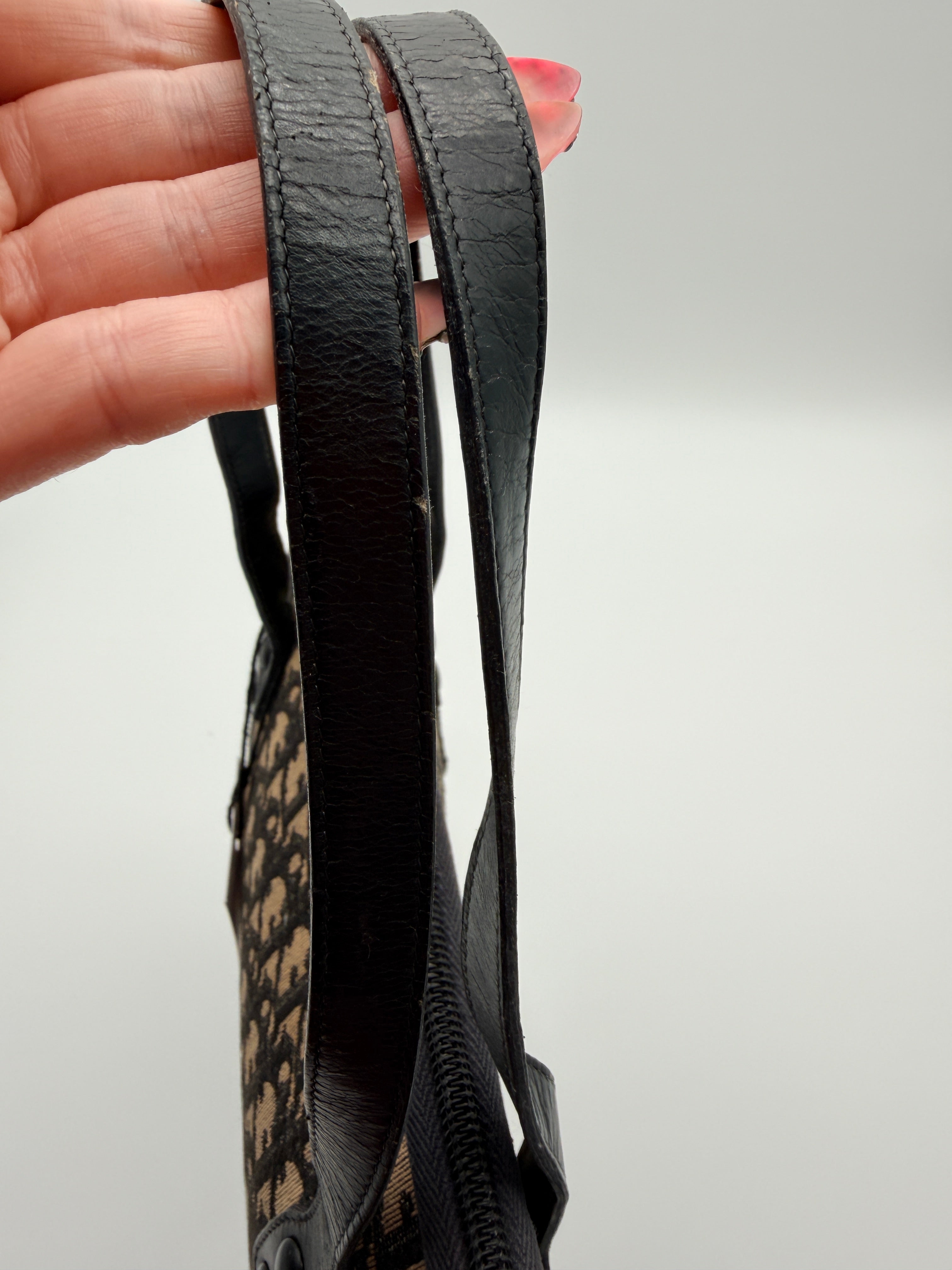 Christian Dior Trotter Oblique Jacquard Boston Bag — Vintage 1970s–80s