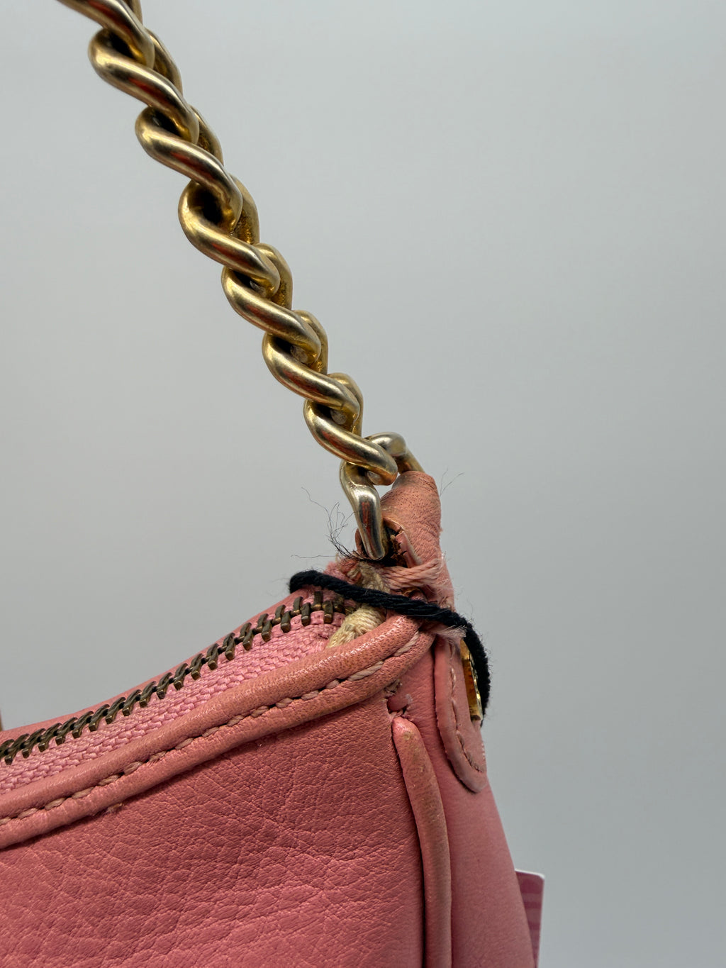 Vintage Juicy Couture Leather Shoulder Bag in Dusty Rose