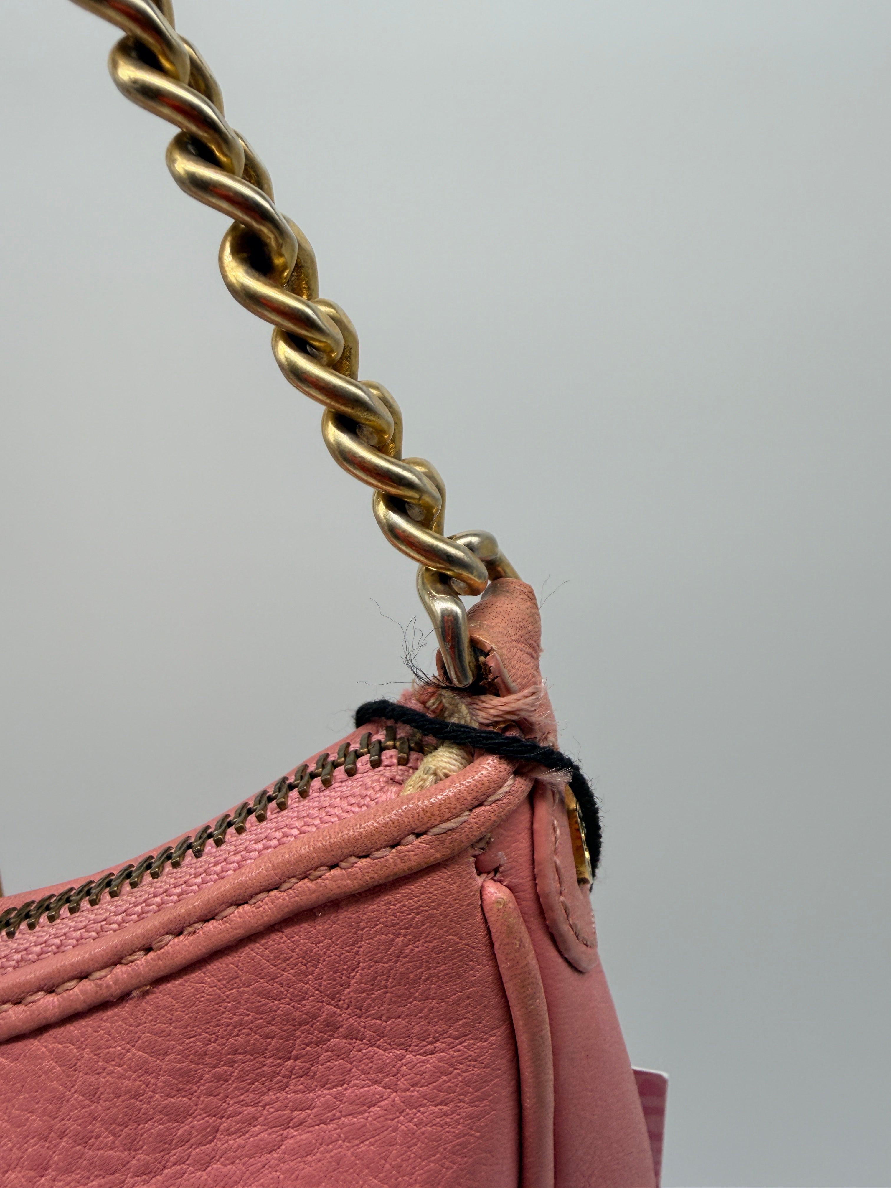 Vintage Juicy Couture Leather Shoulder Bag in Dusty Rose